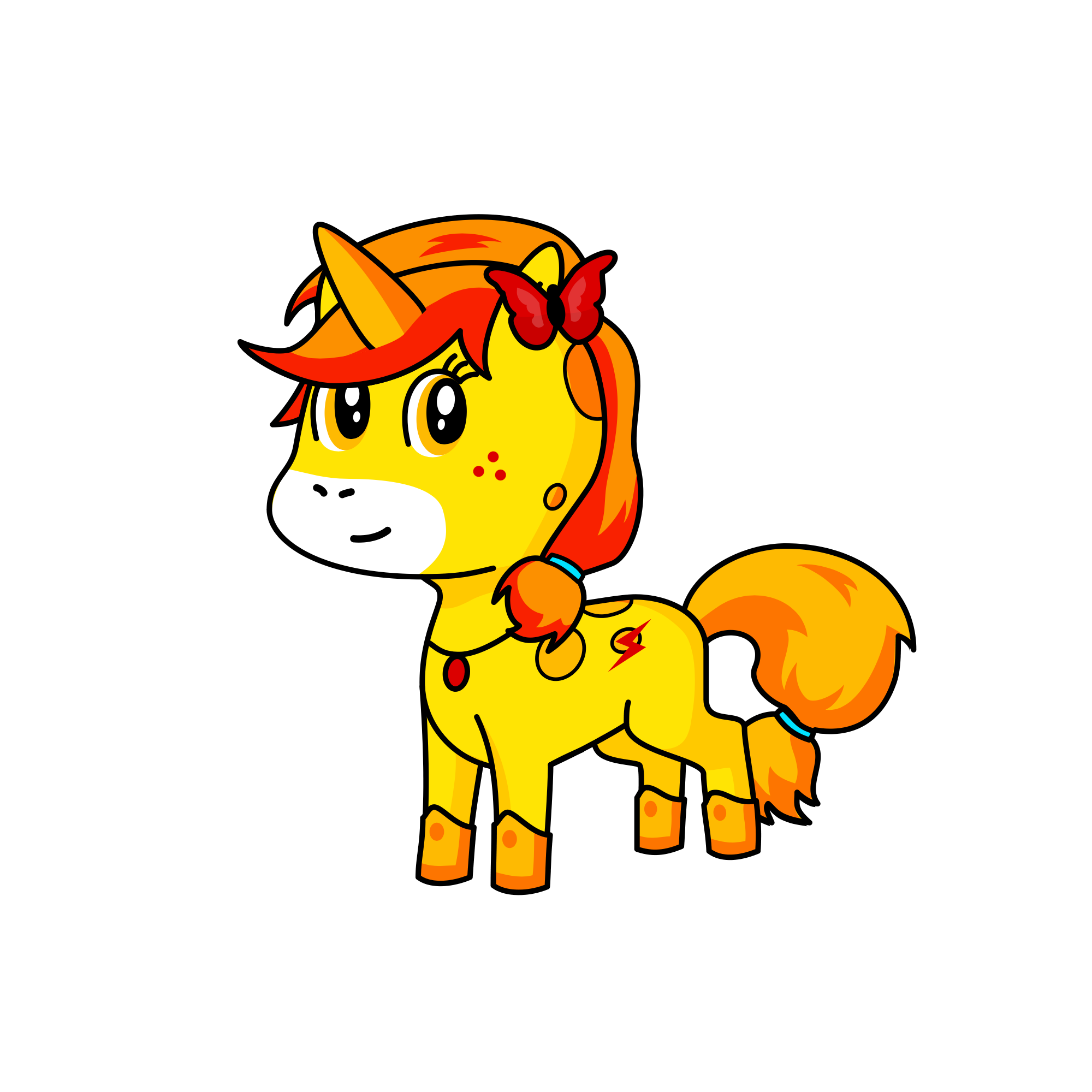 Flame, the unicorn