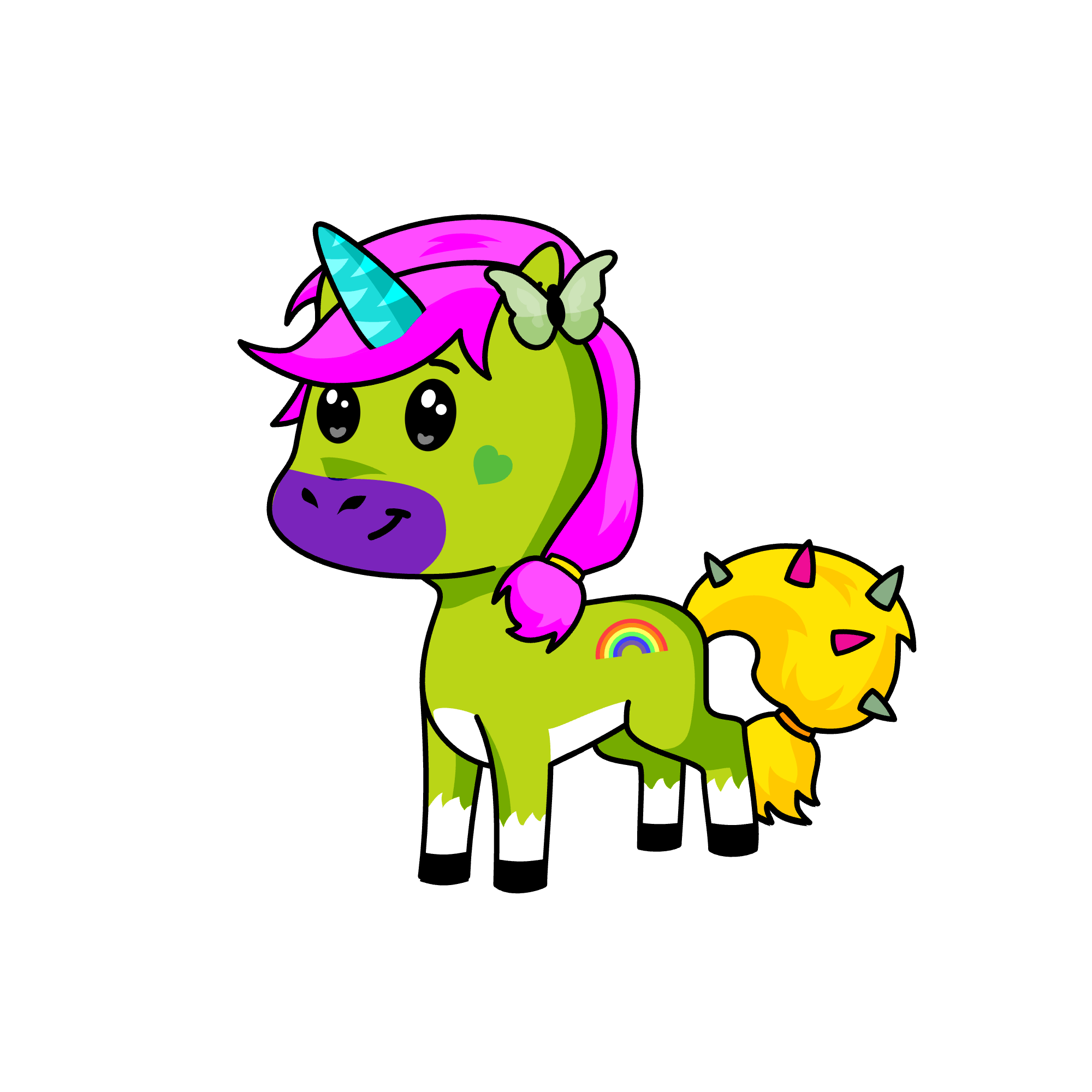 GreenPink, the unicorn
