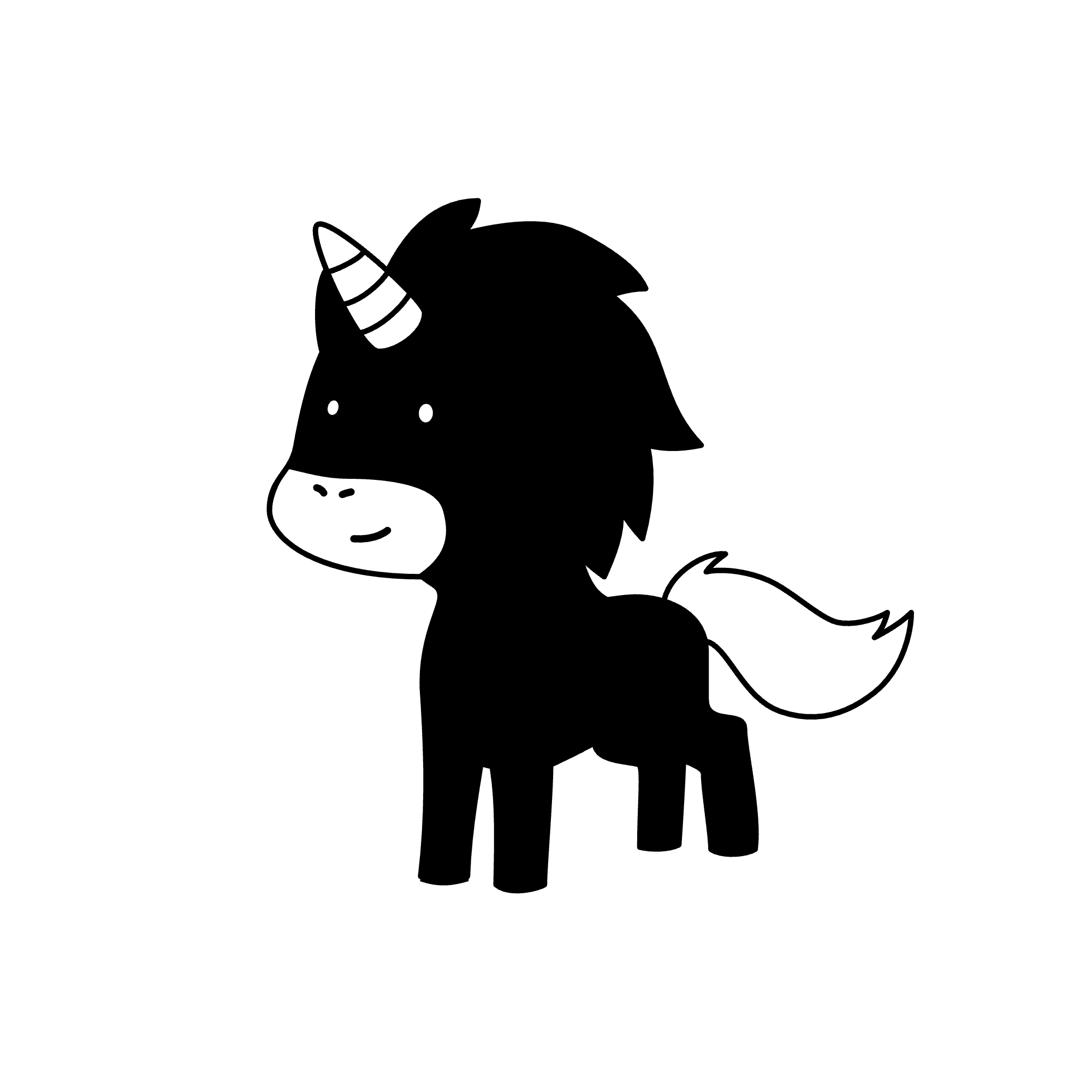 Black, the unicorn
