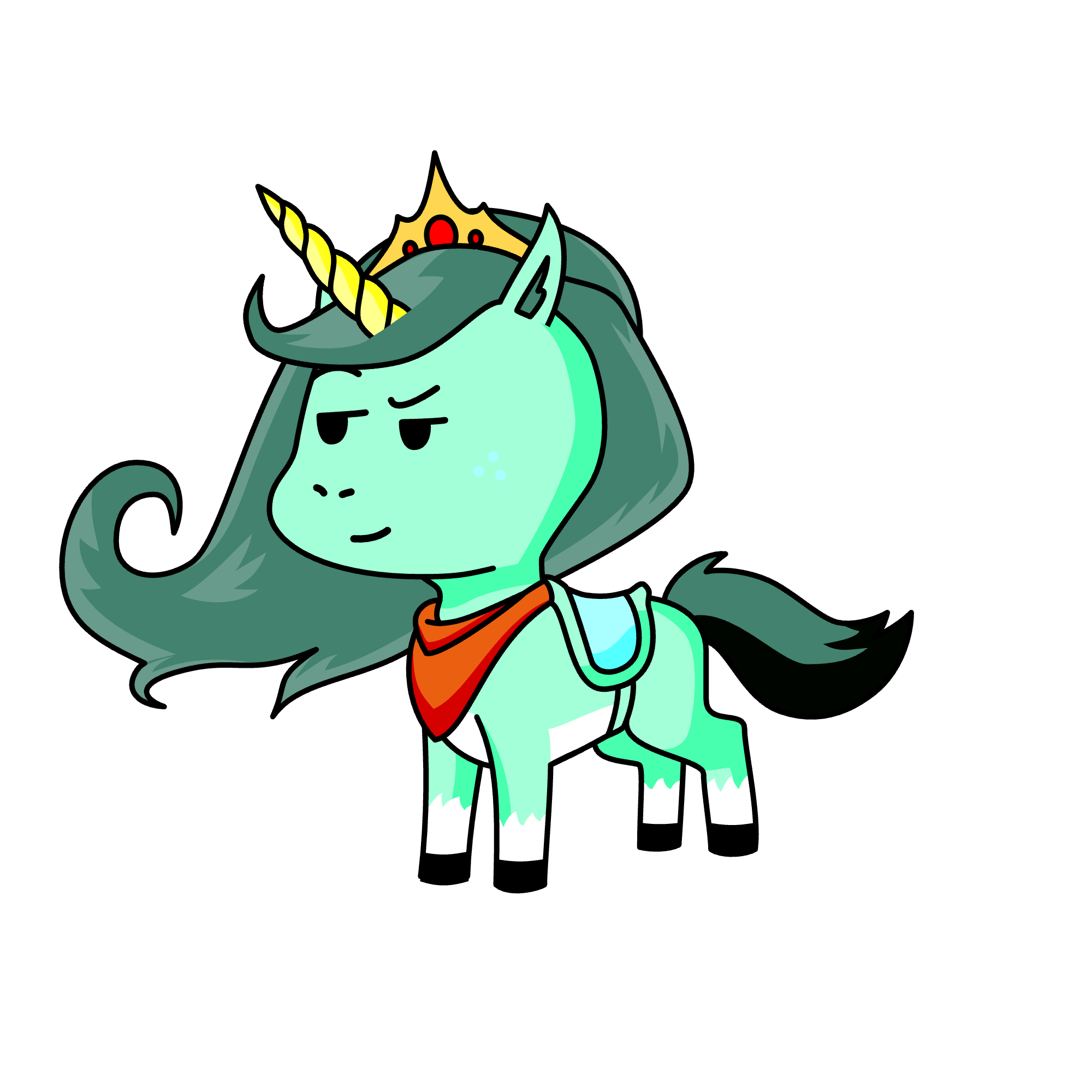 Princess Serulia of the Seven Desert Kingdoms, the unicorn