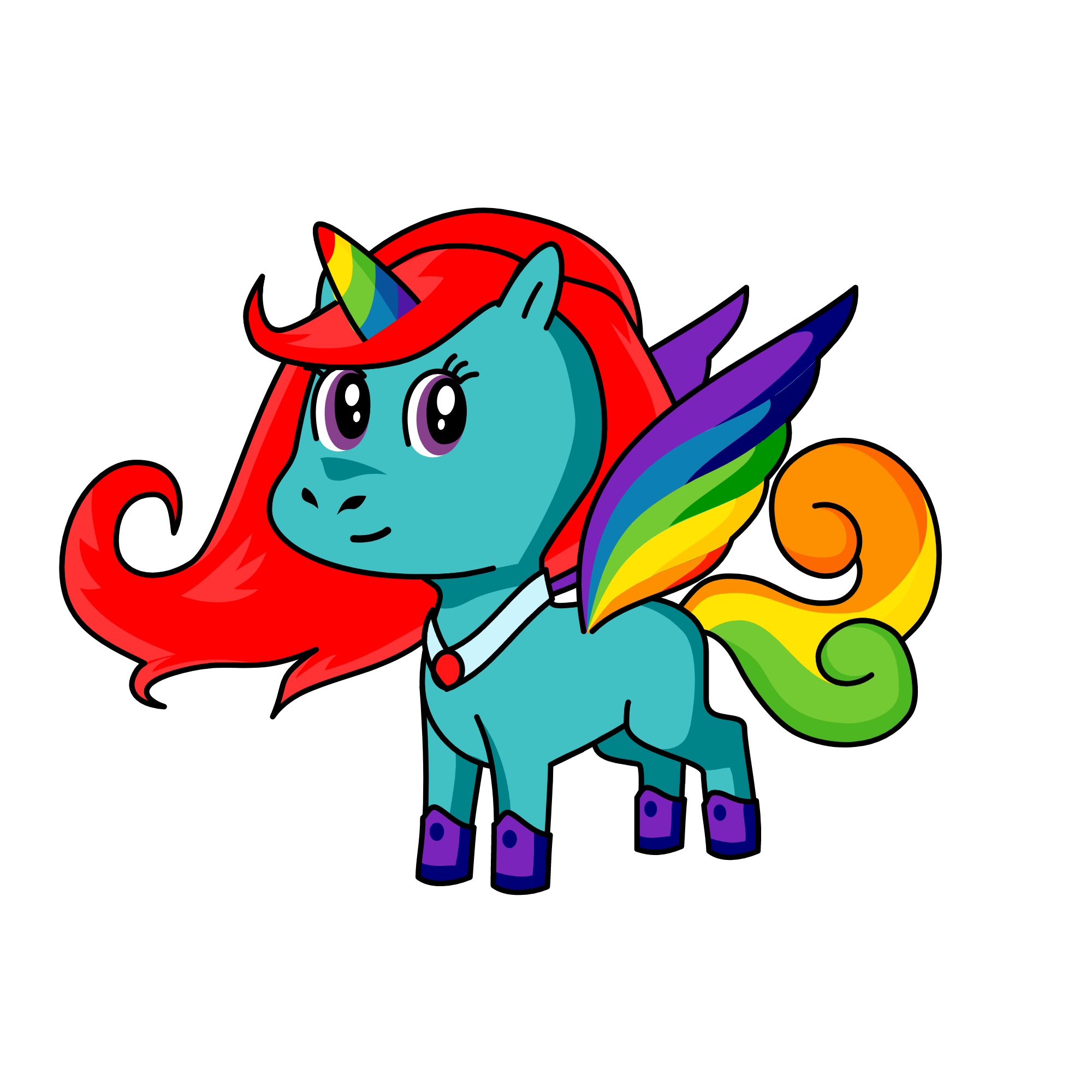 Rainbow Dash, the unicorn