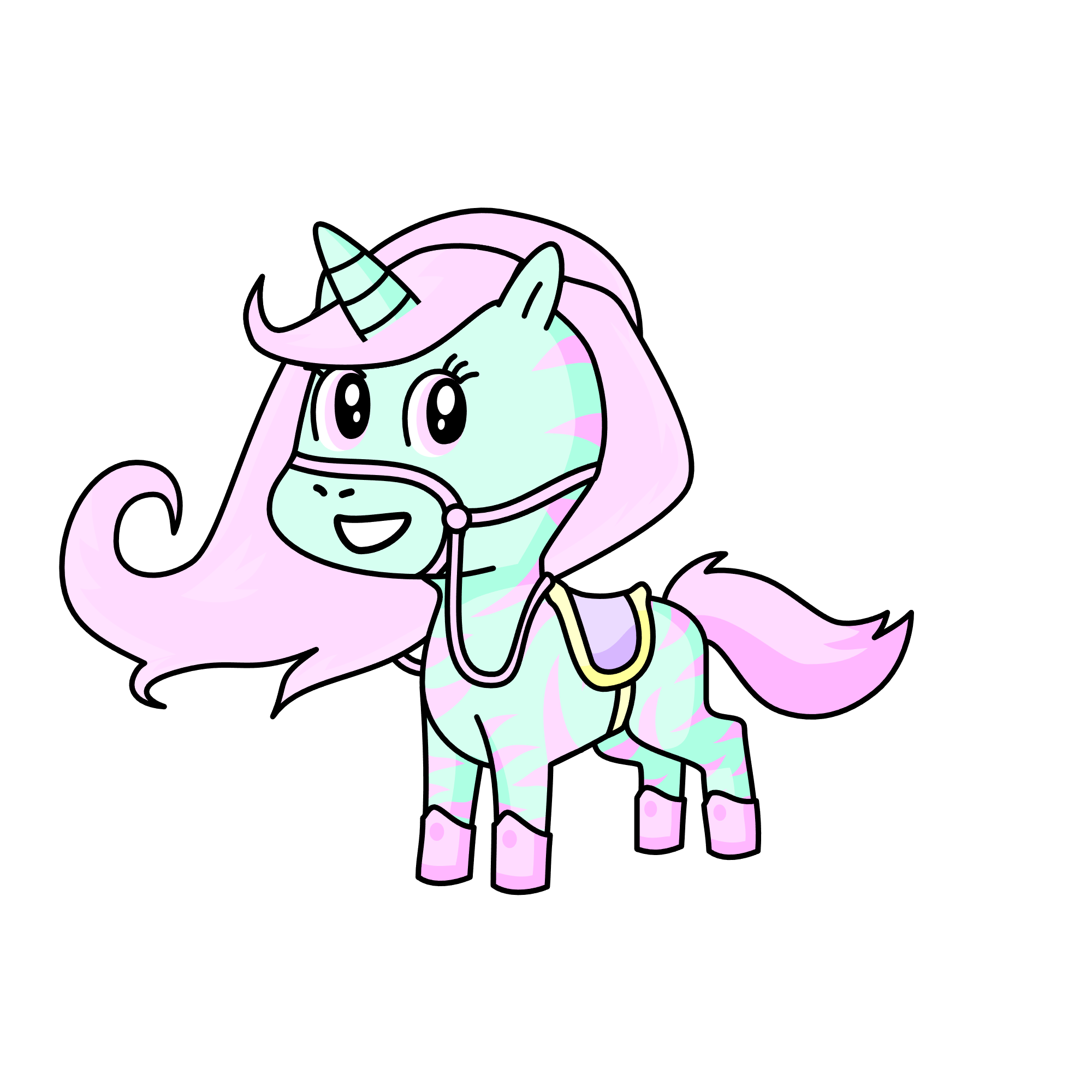 Minty Bubblegum Blowout , the unicorn