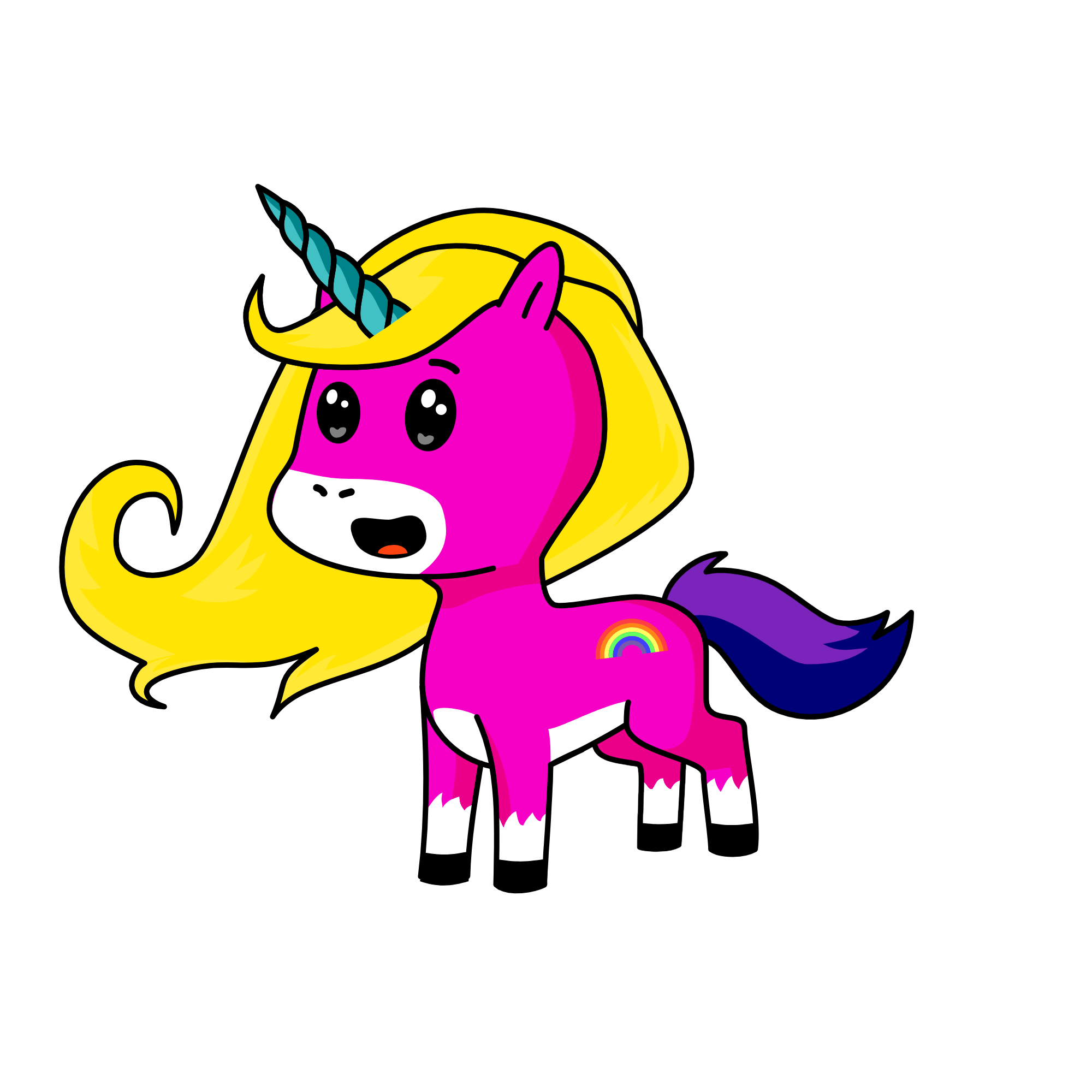 Rainbow, the unicorn