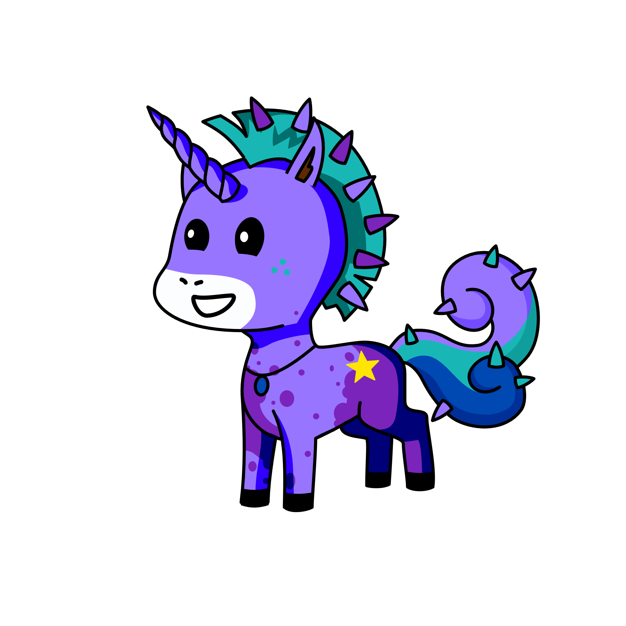 Night lights, the unicorn