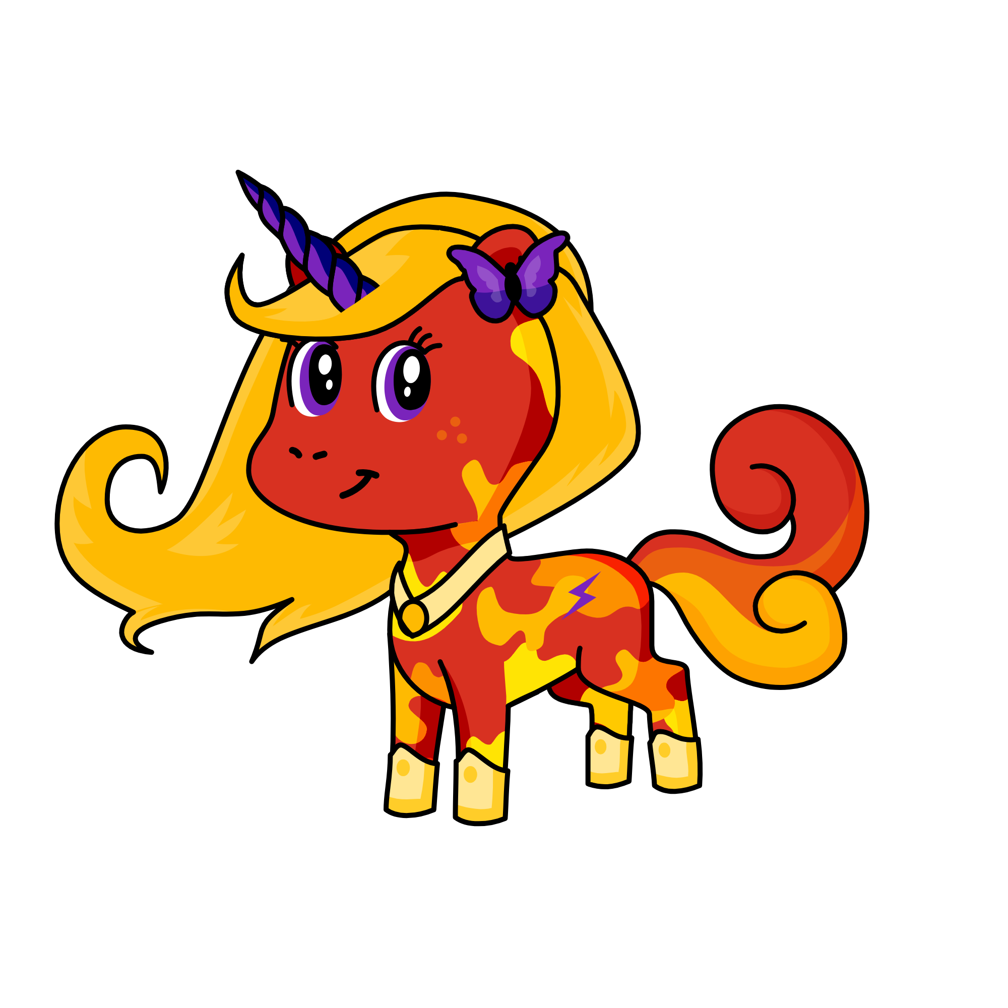 Sunset, the unicorn
