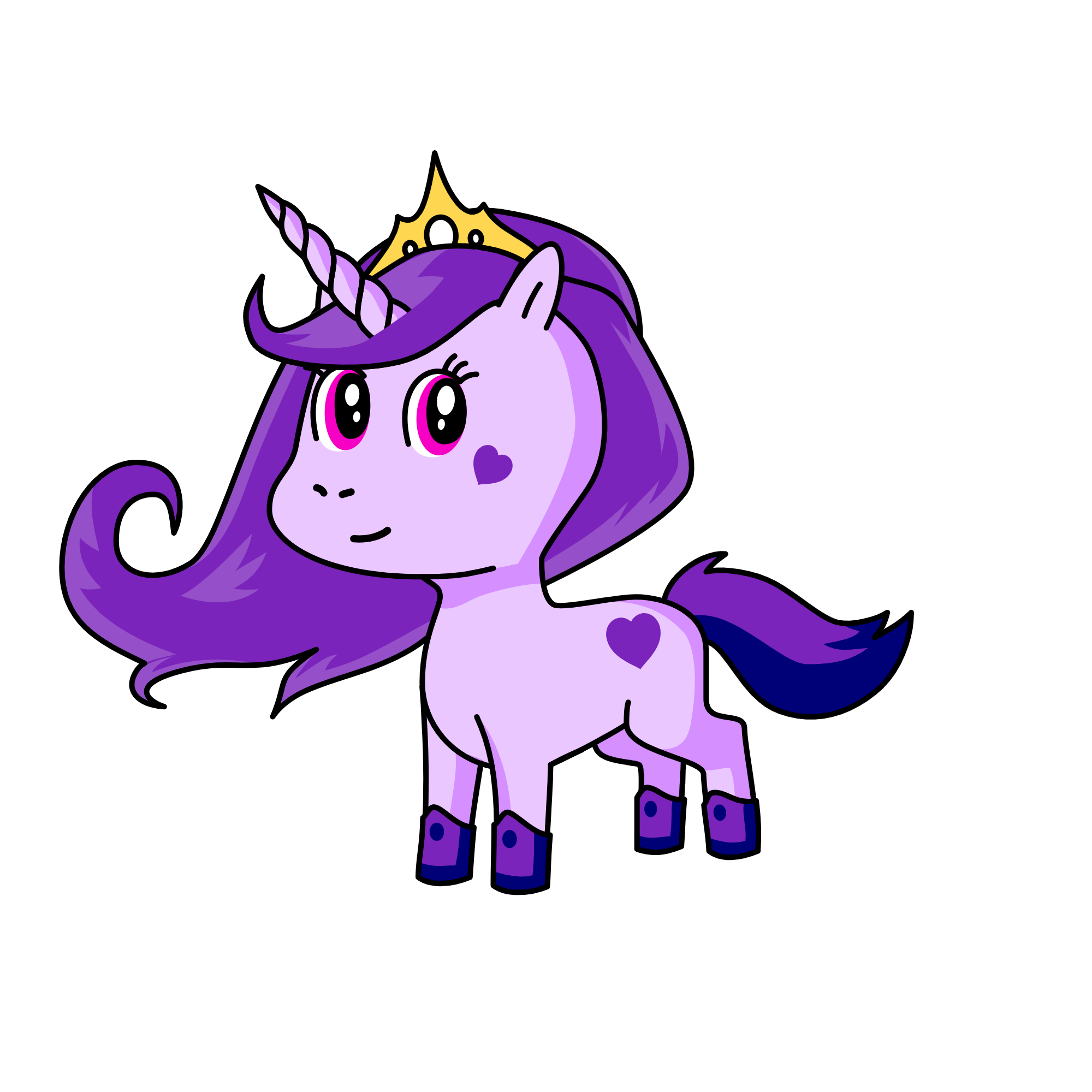 purply, the unicorn