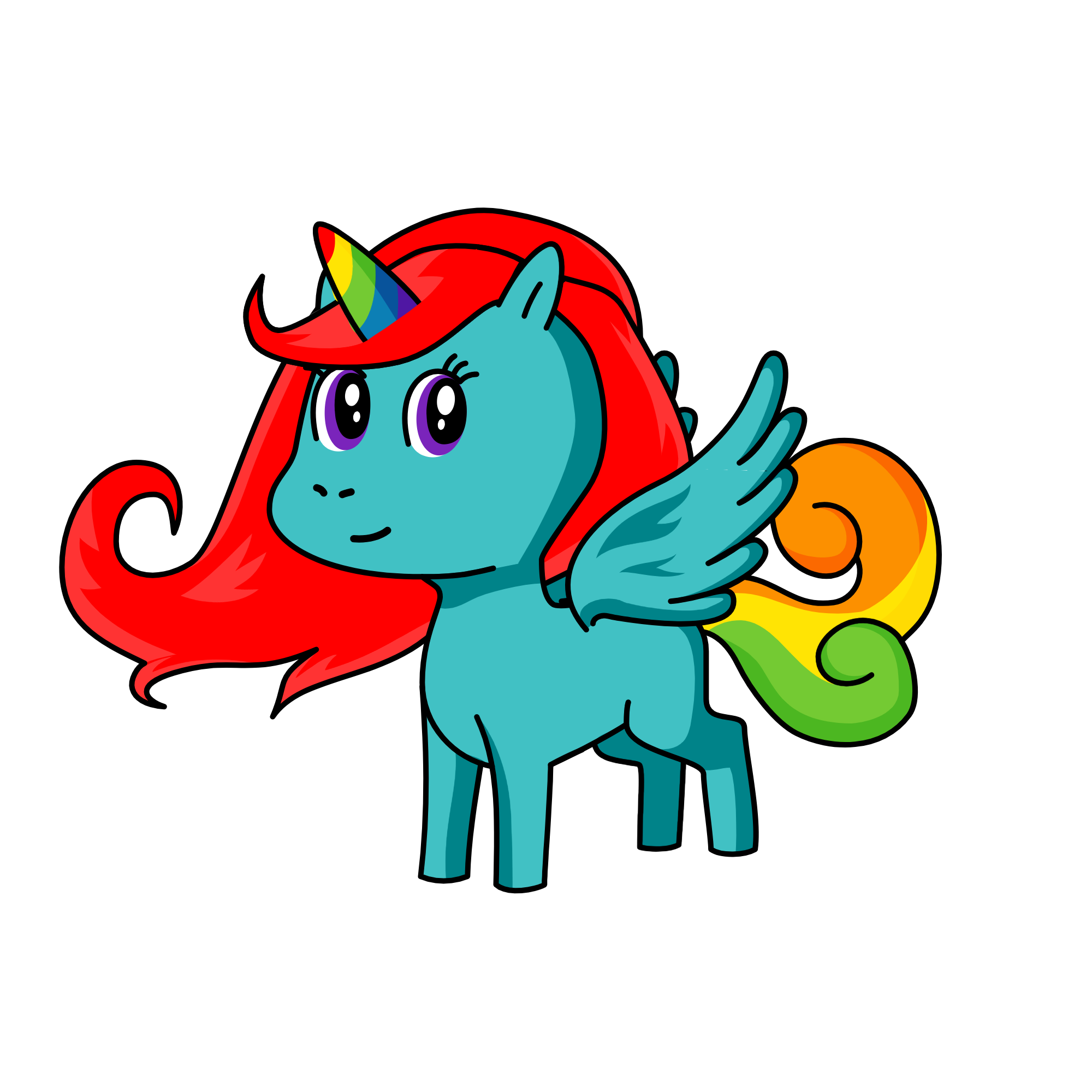 Rainbow Dash, the unicorn