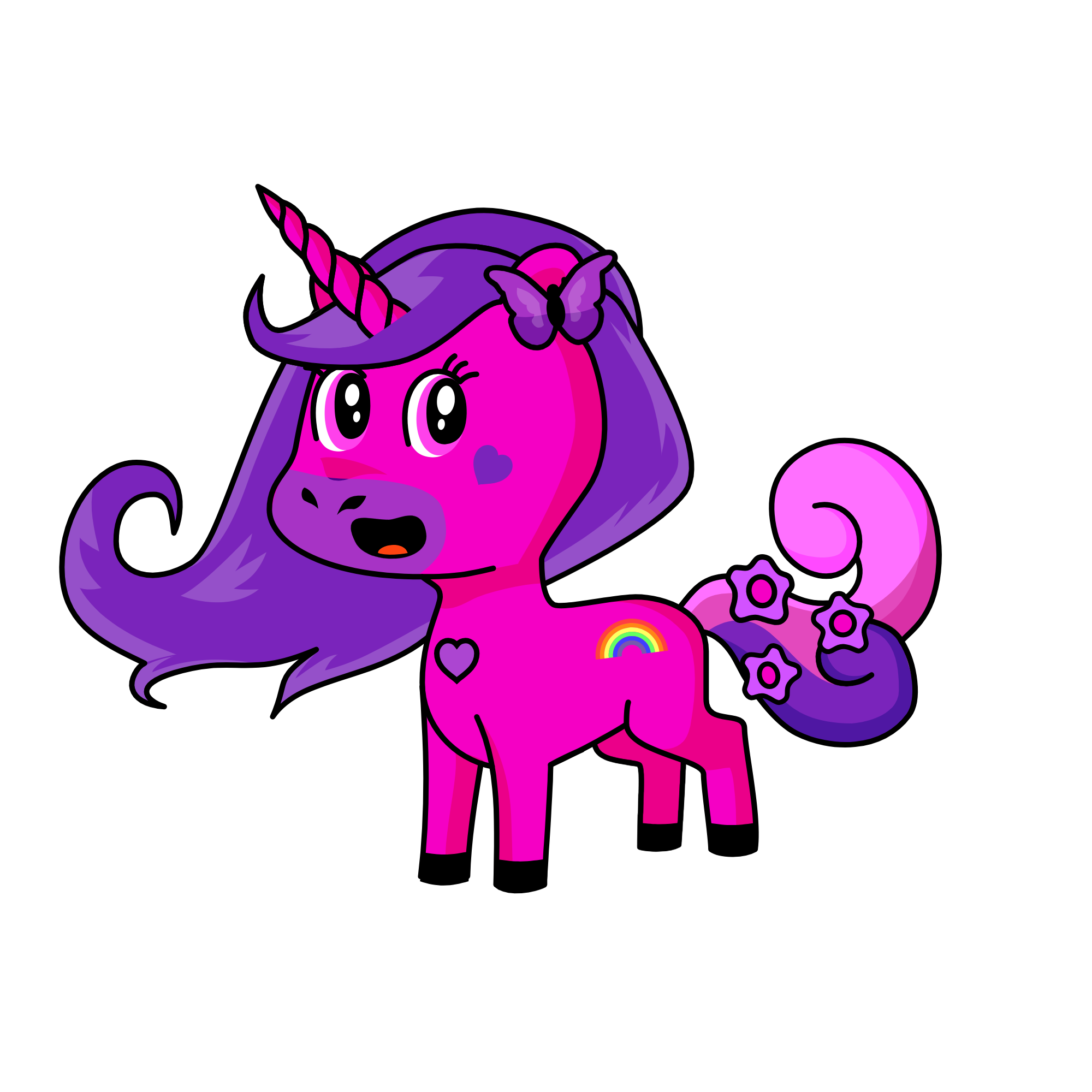 pinky bow, the unicorn