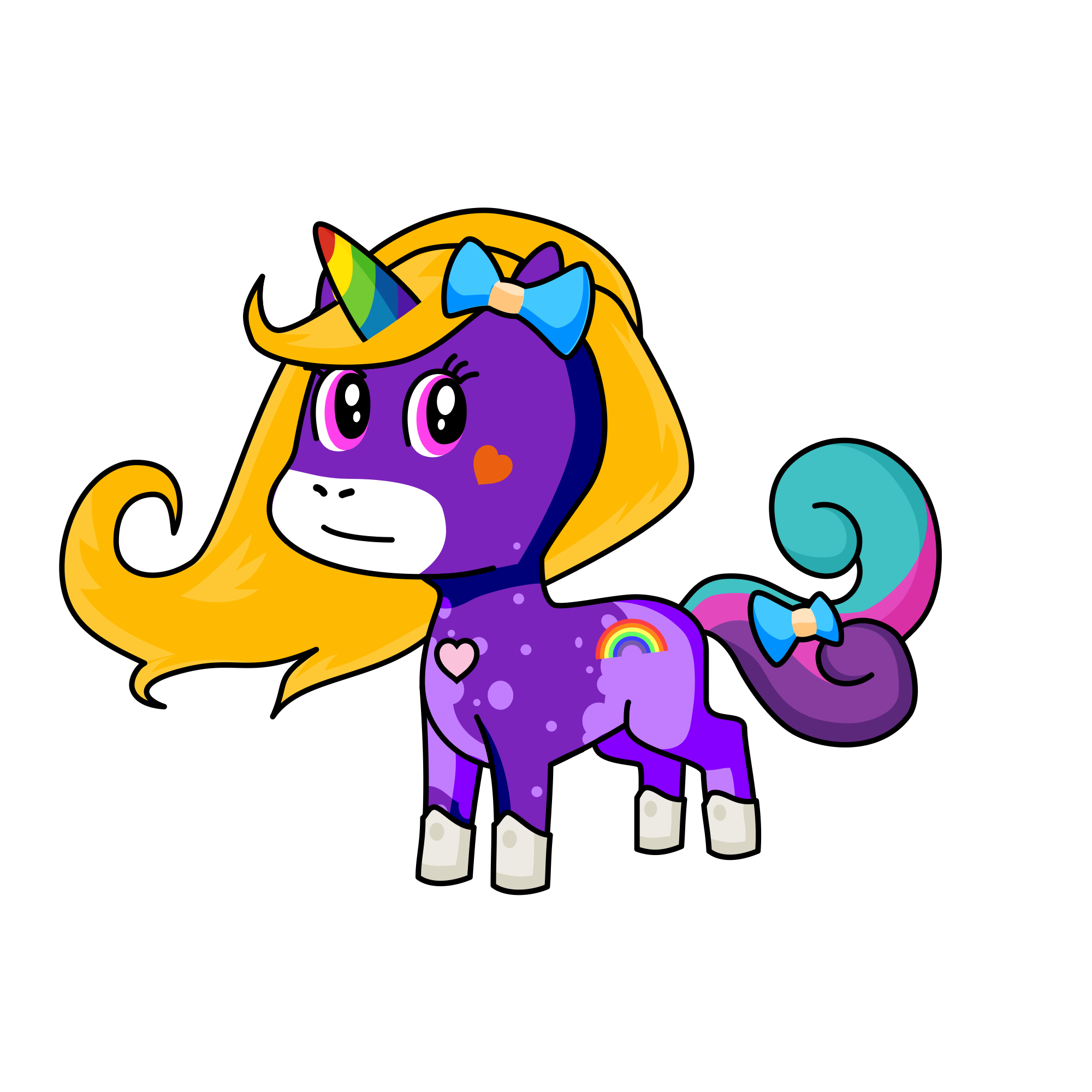 Lettershine, the unicorn