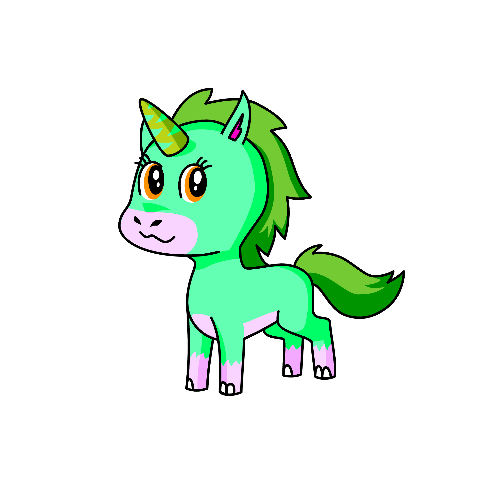 Moggly pony, the unicorn