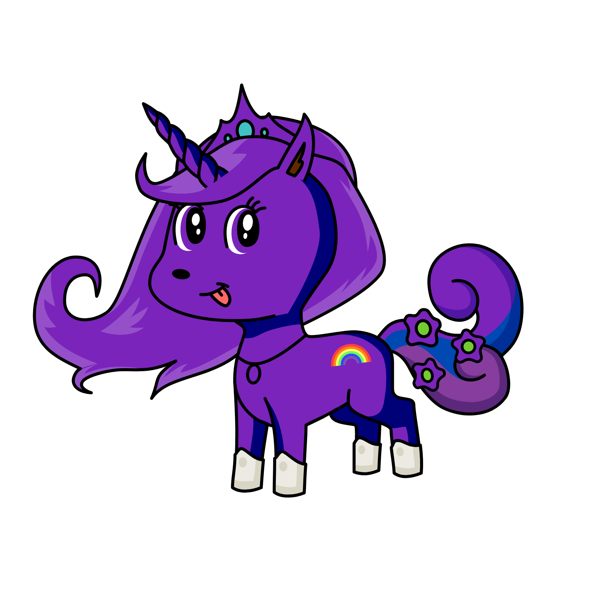 night pone cotton candy purple and bubblegum, the unicorn