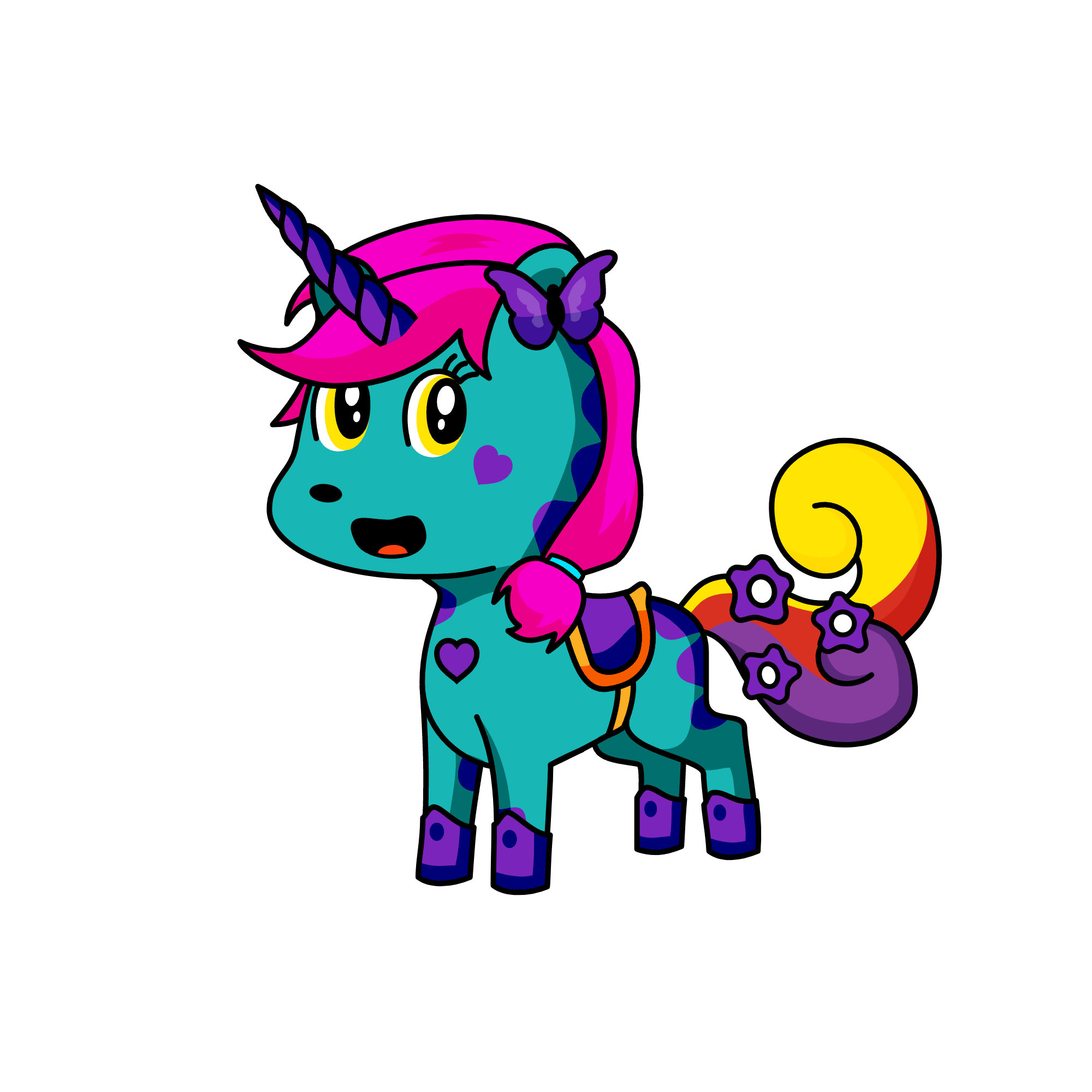 Pink Bubblegum Sweet, the unicorn