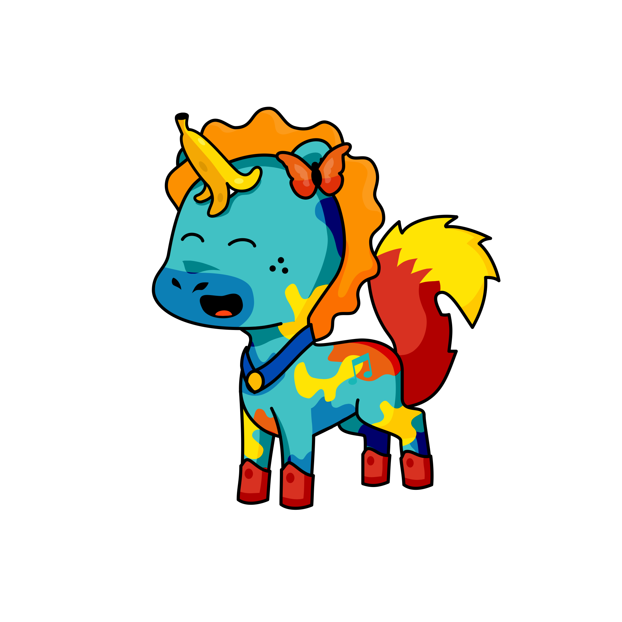 Paint zib, the unicorn