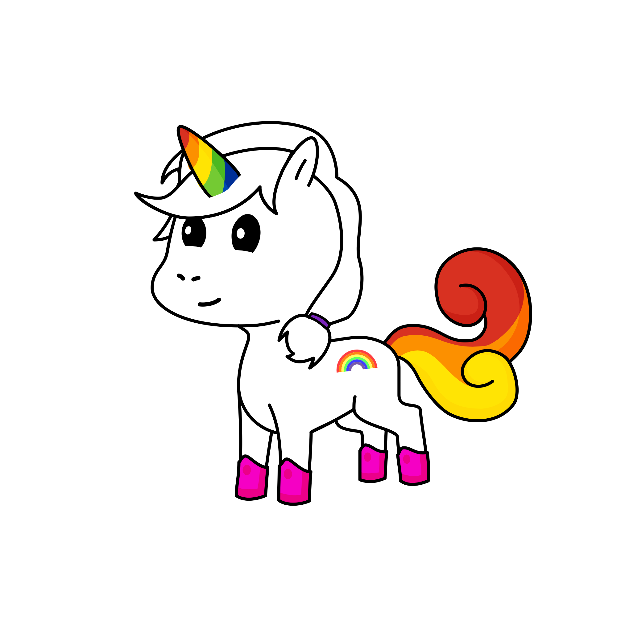 Rainbow , the unicorn