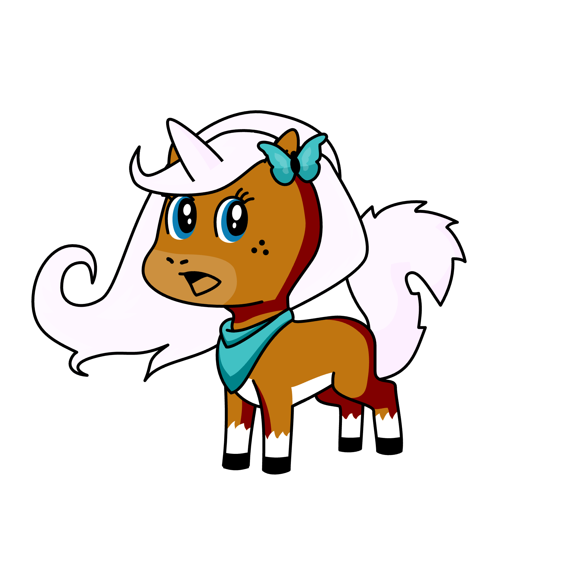 One day bitchass woke up and realized she was a unicorn and butterflies crush on her., the unicorn