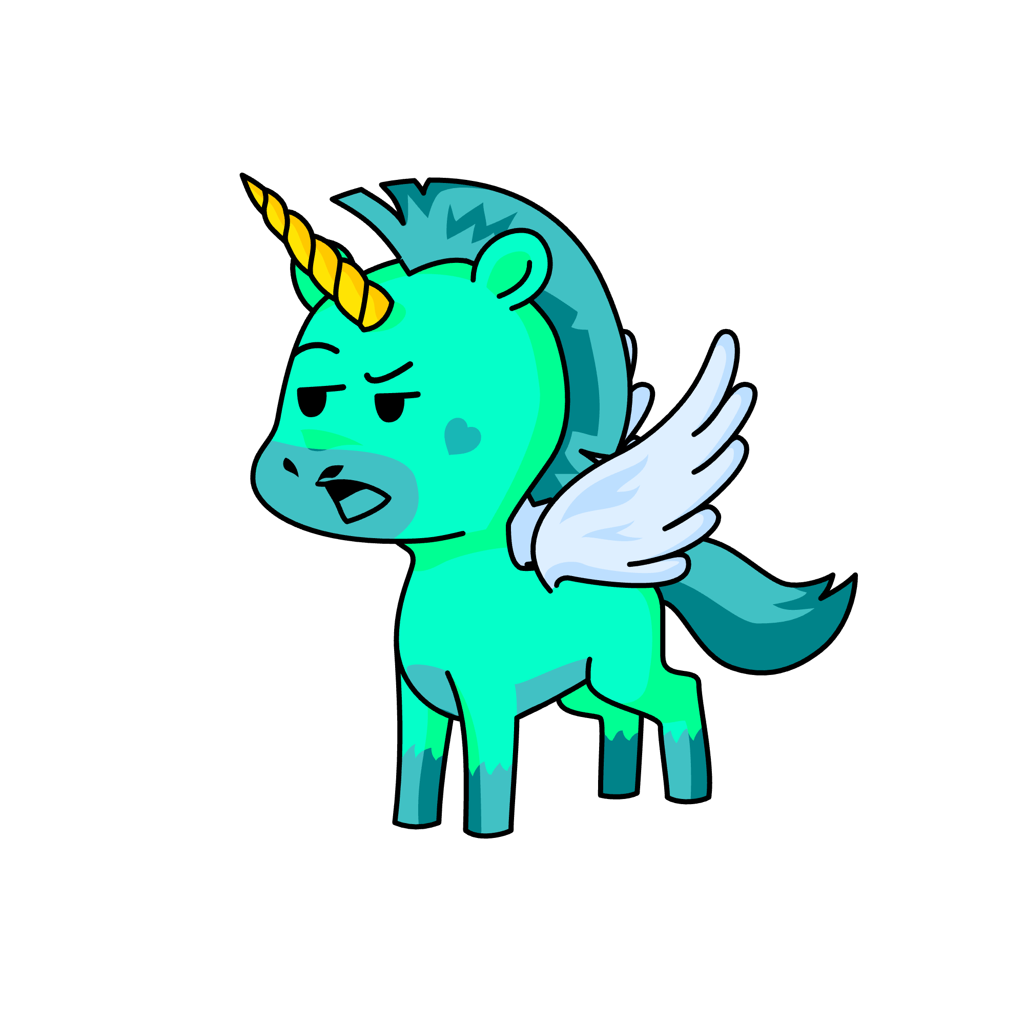 Pupin, the unicorn
