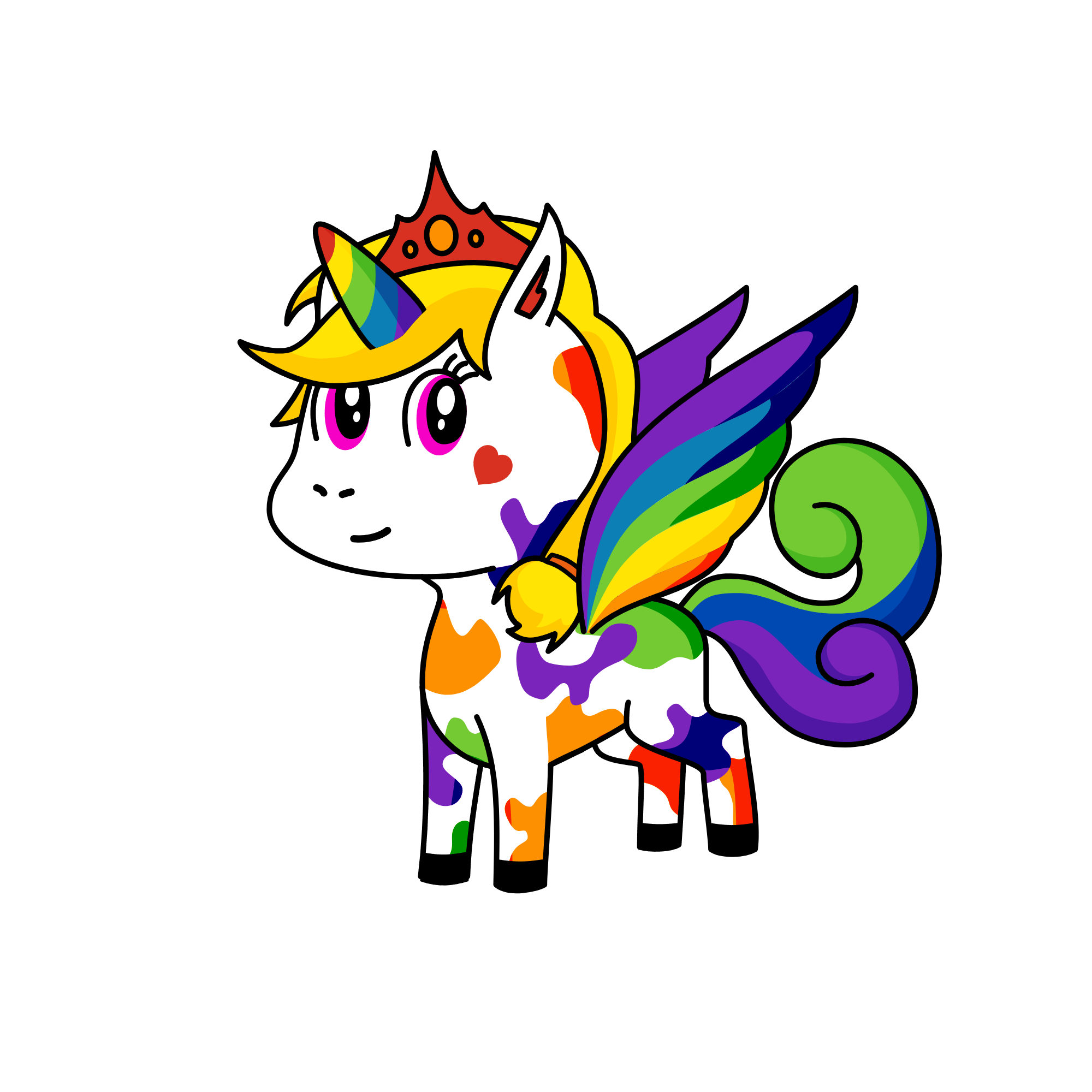 Rainbow, the unicorn