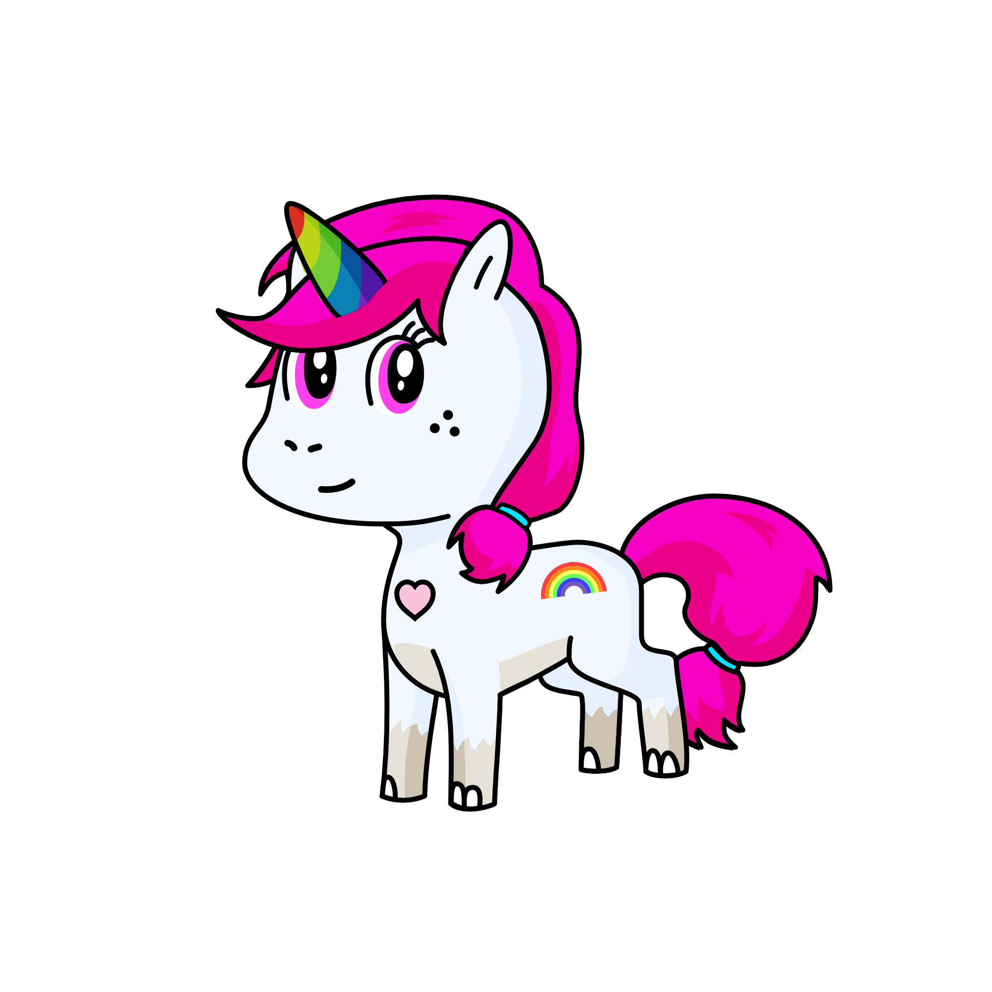 Princess rainbow , the unicorn