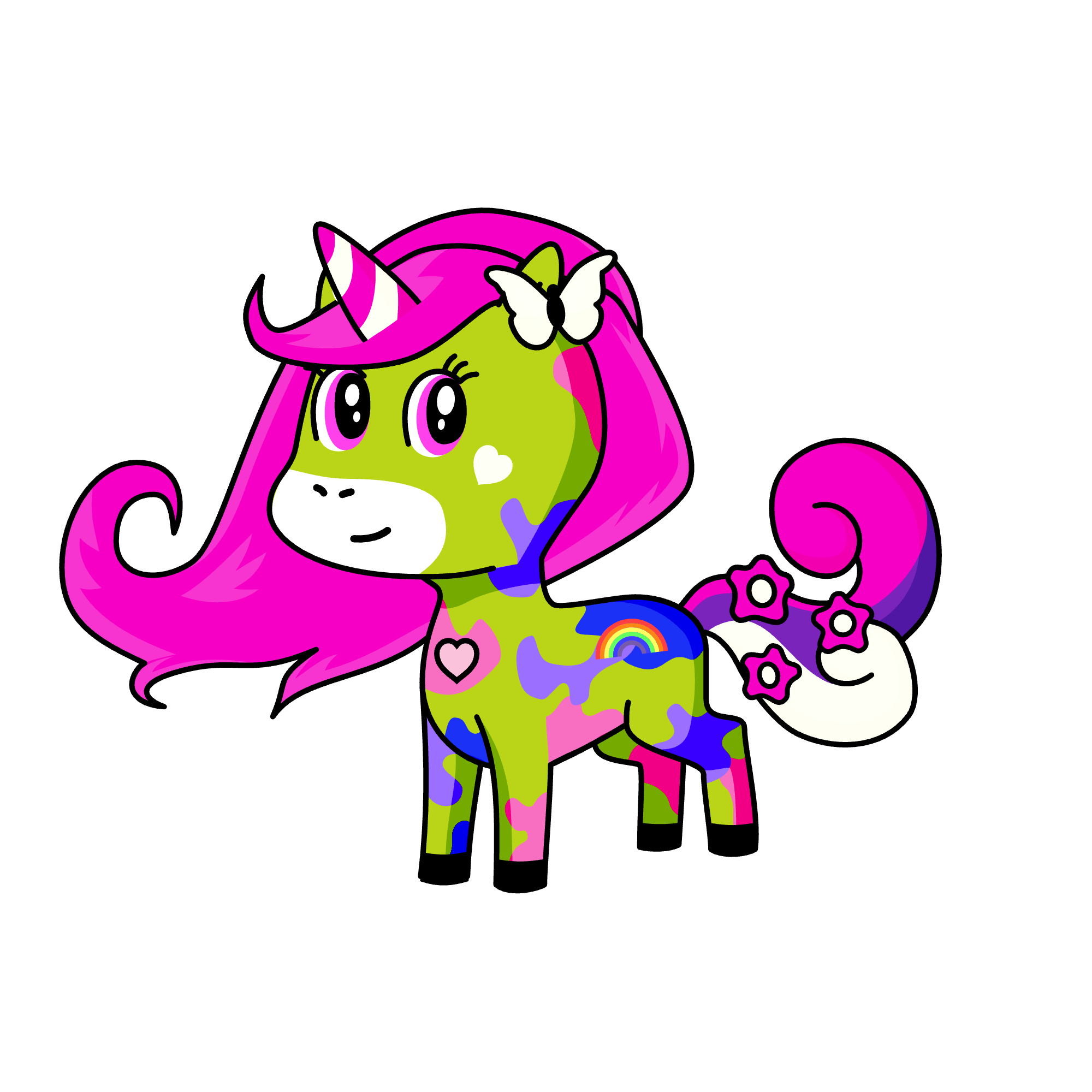 Cutie rainbow, the unicorn