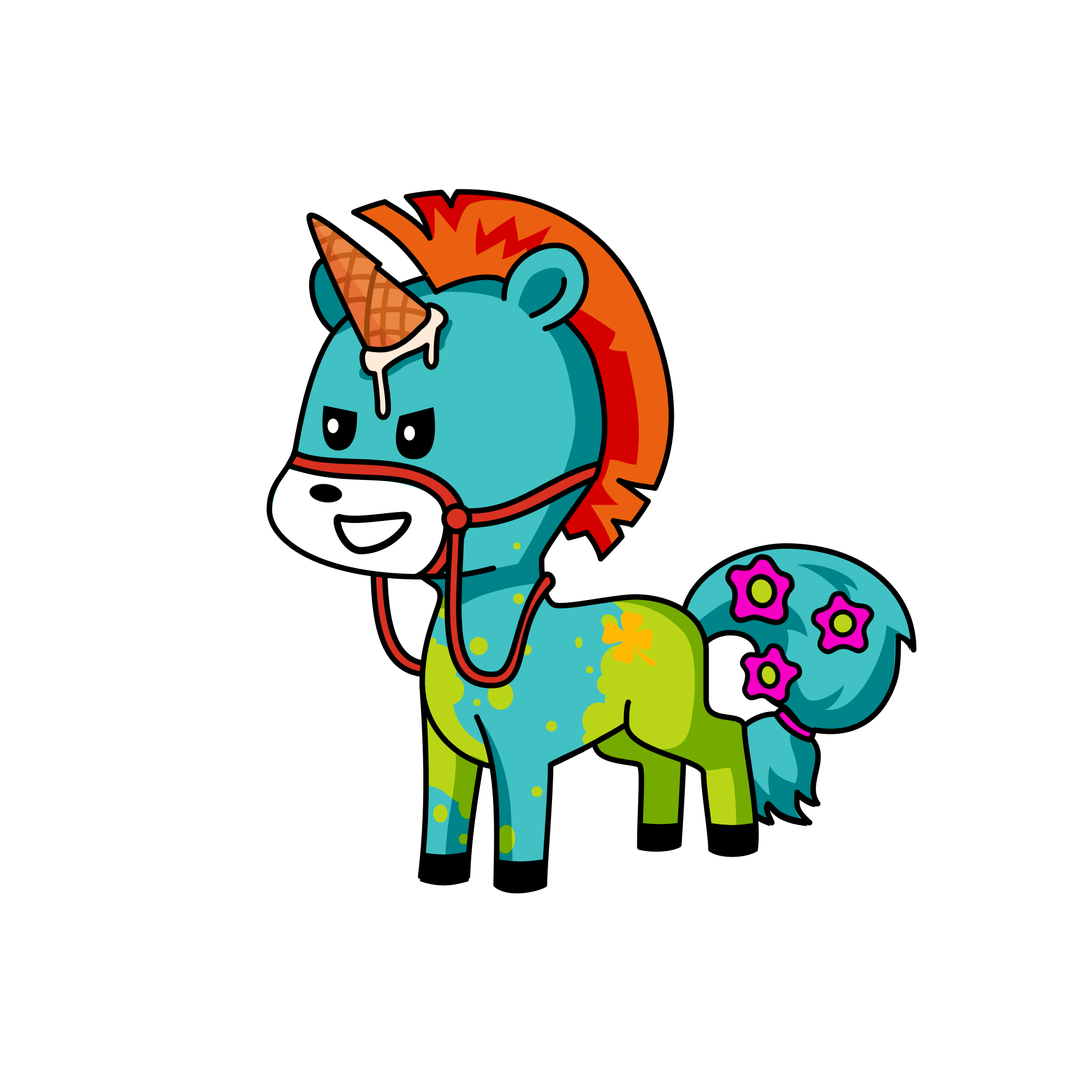 He’s bouncin of my booty cheeks , the unicorn