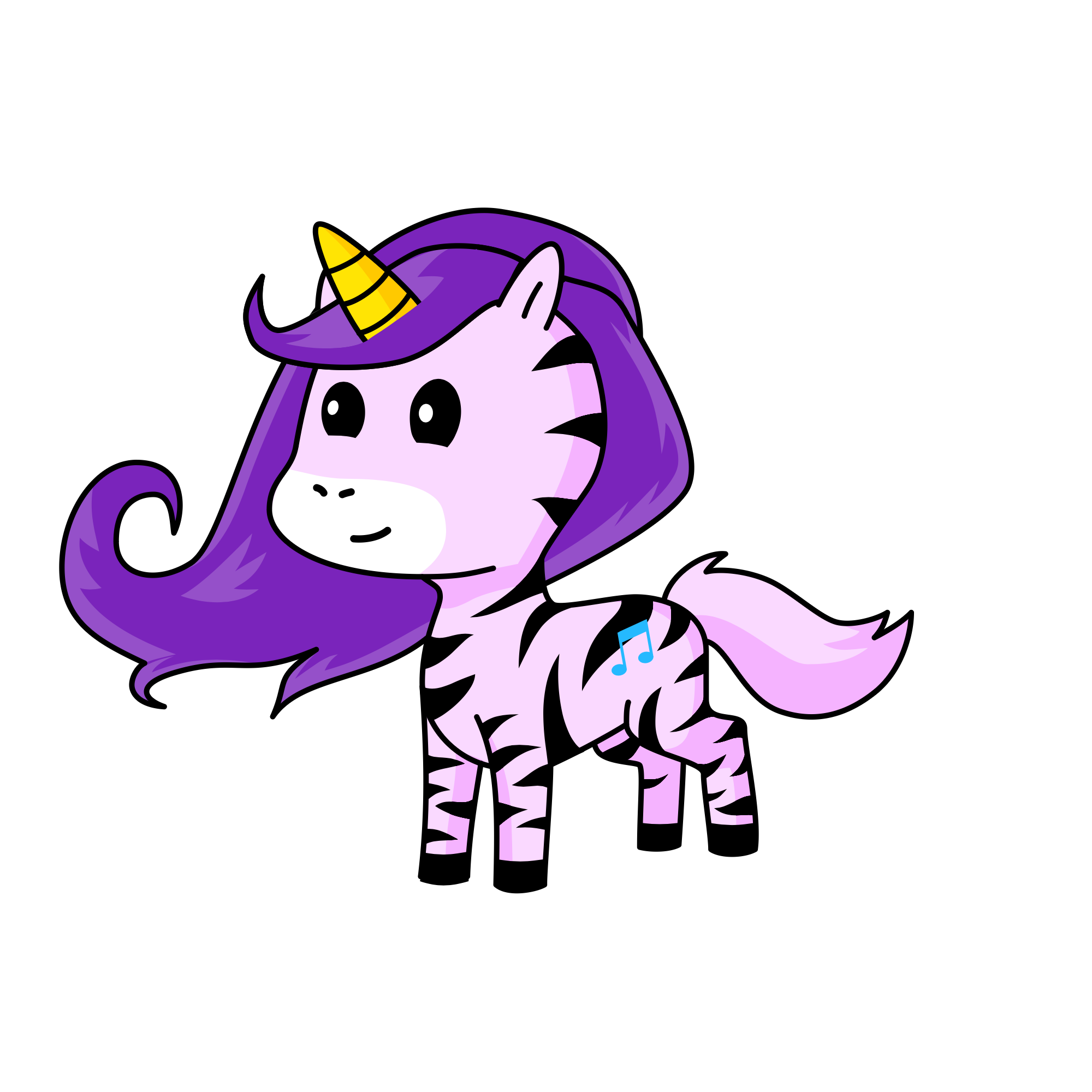 Violet, the unicorn