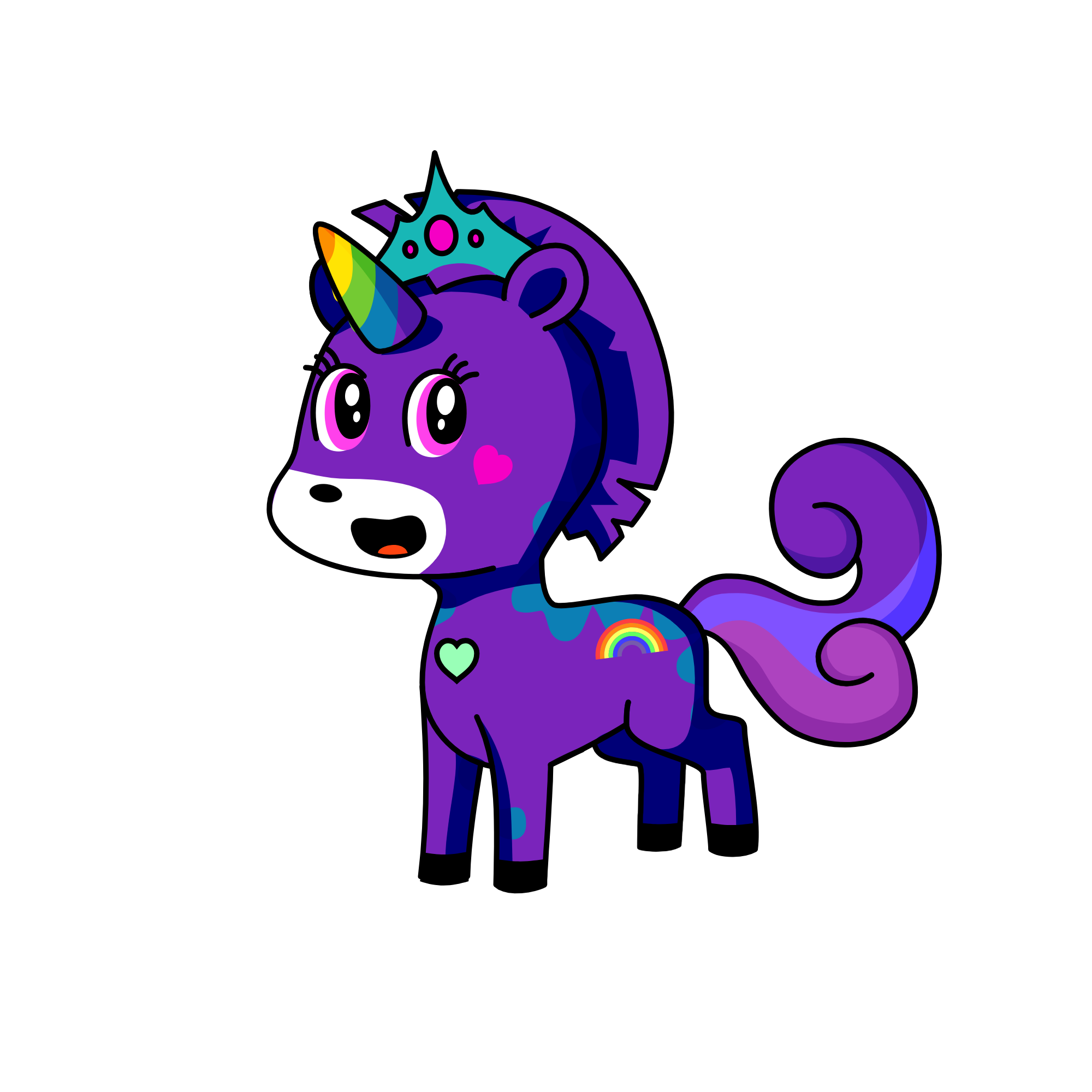 Rainbow, the unicorn