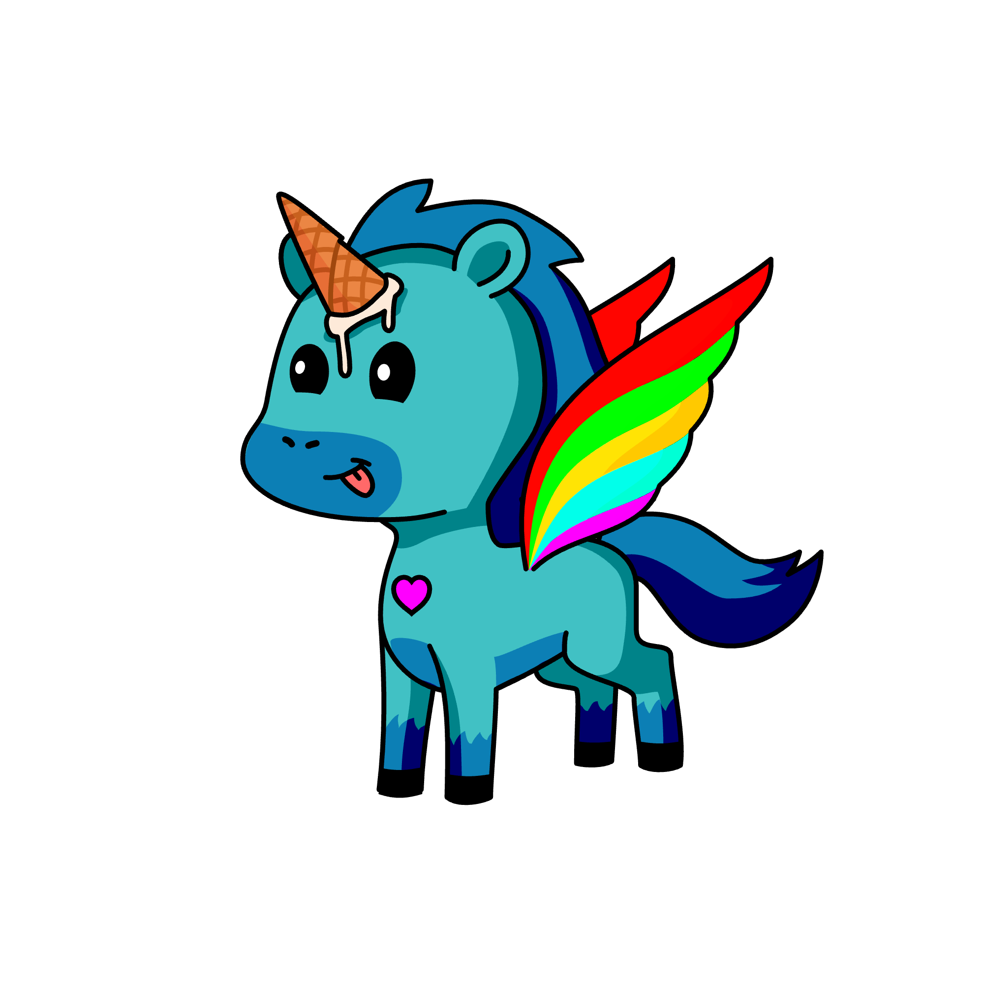 Beemo but with wings, the unicorn