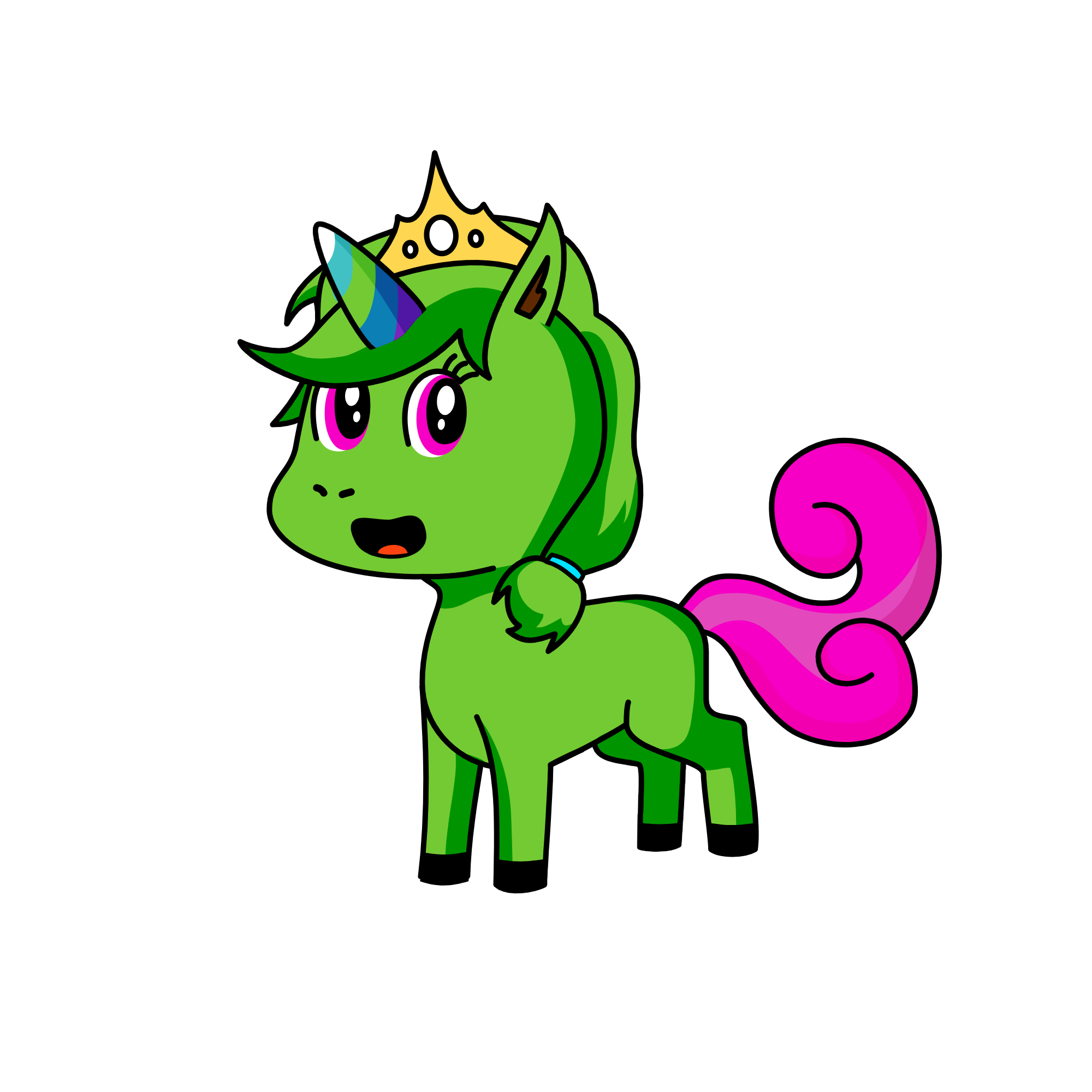 E, the unicorn