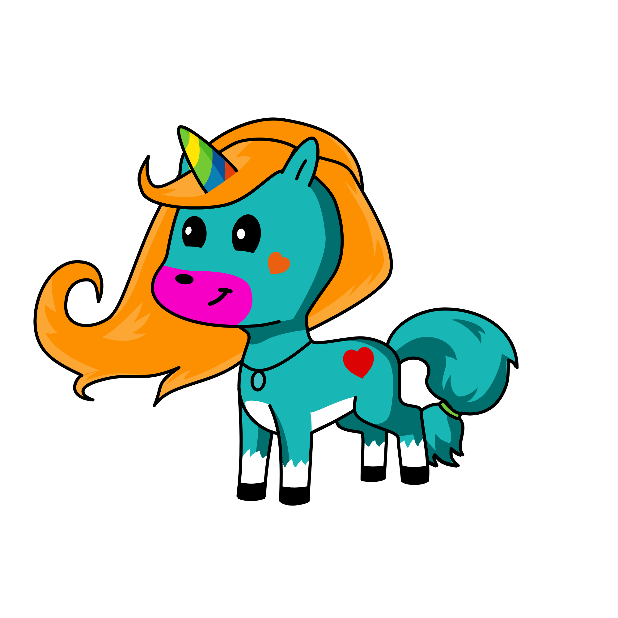 Rainbow, the unicorn