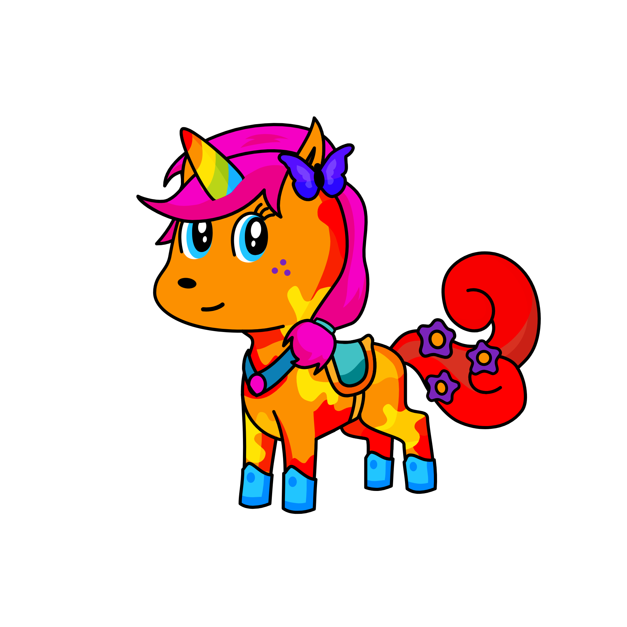 Rainbowy, the unicorn