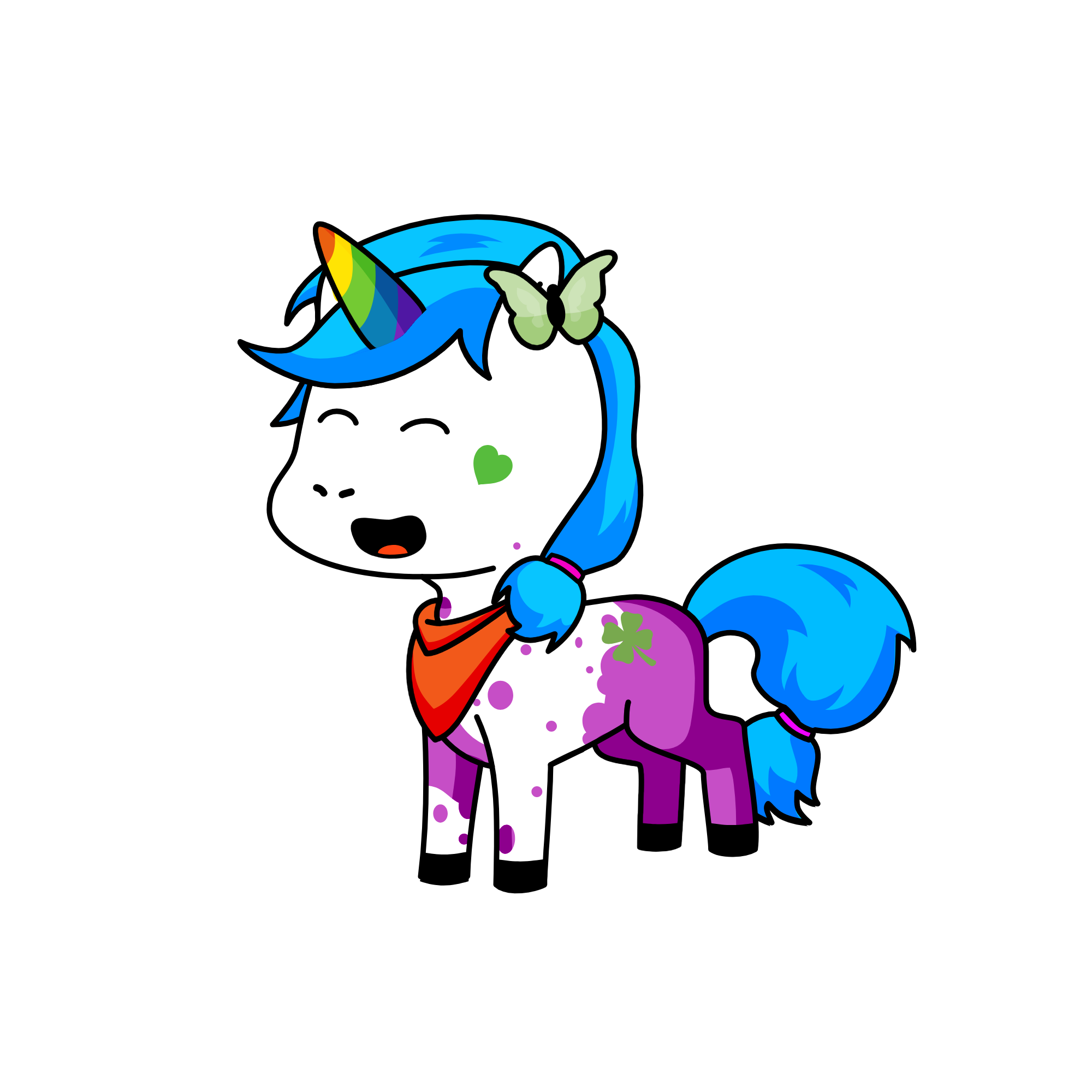 Rainbow, the unicorn