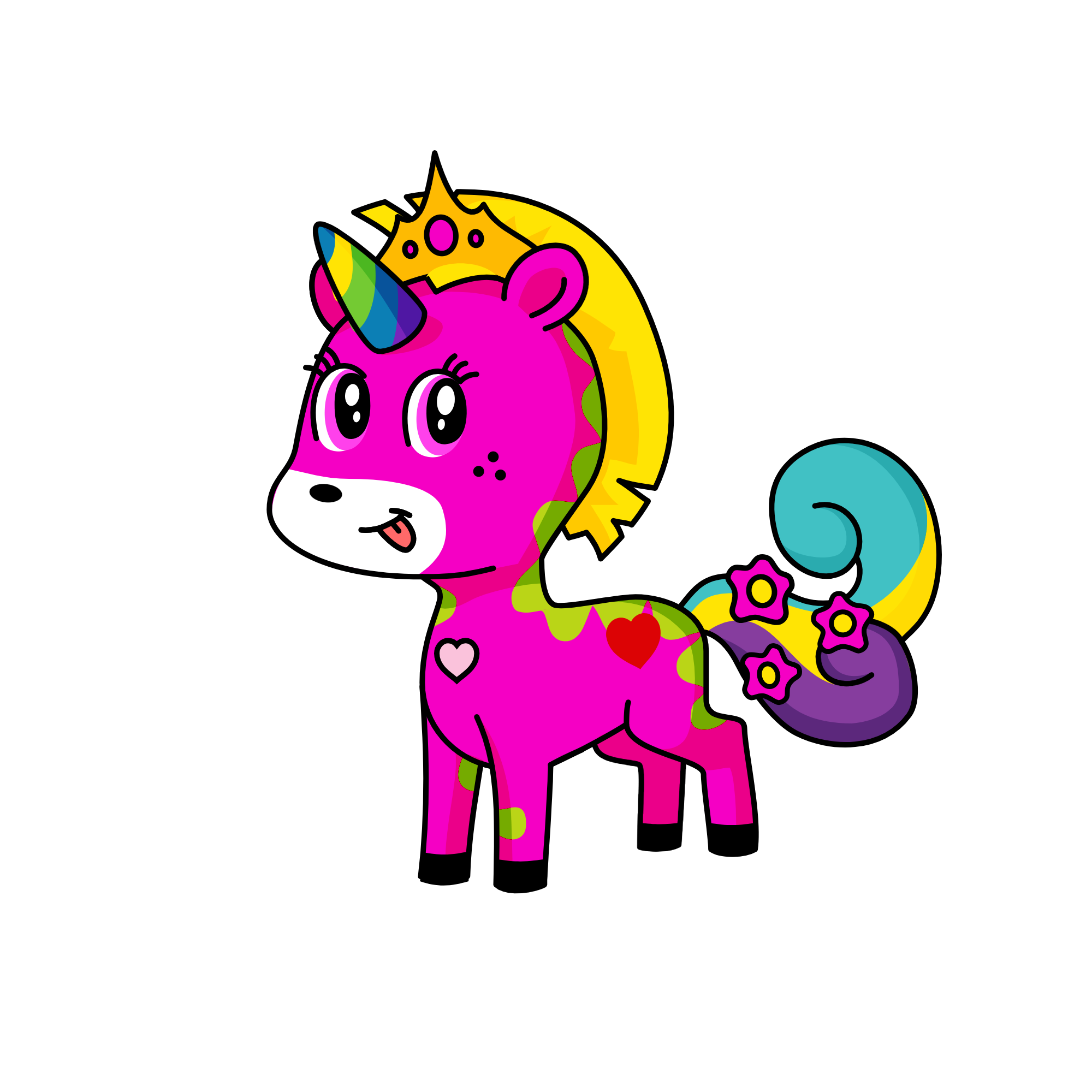 Lady Rainbow Angel, the unicorn