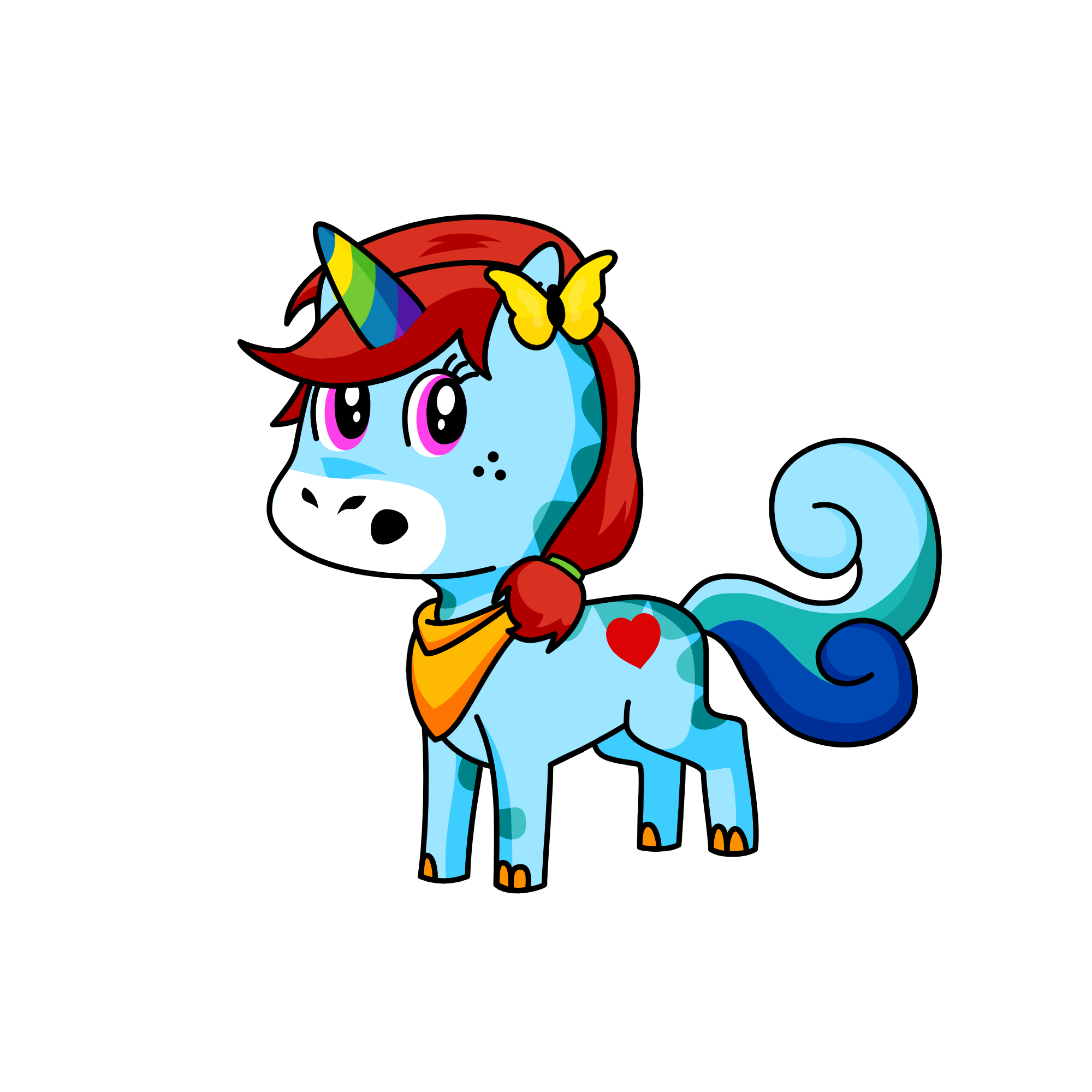 Rainbow, the unicorn