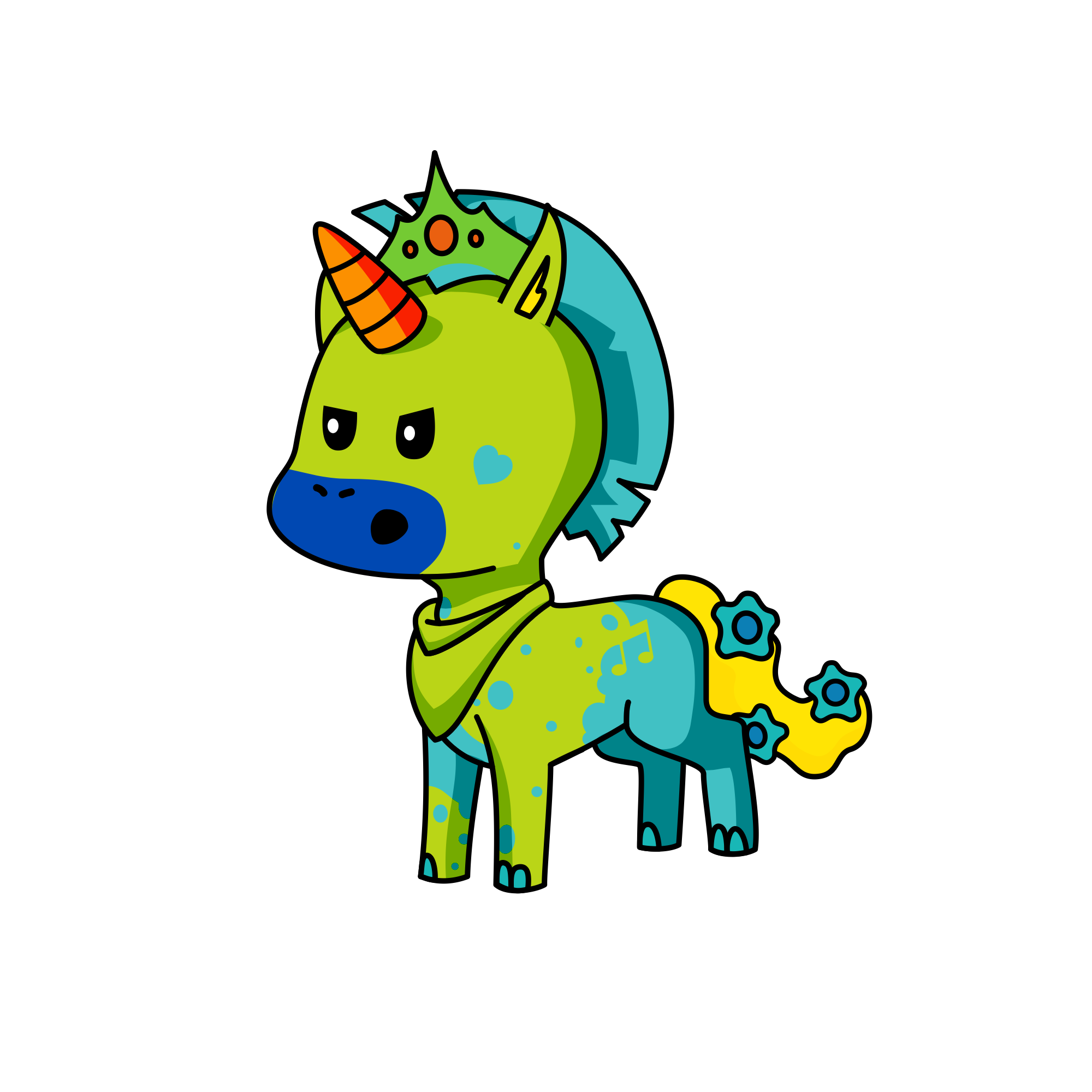 Old Queen , the unicorn