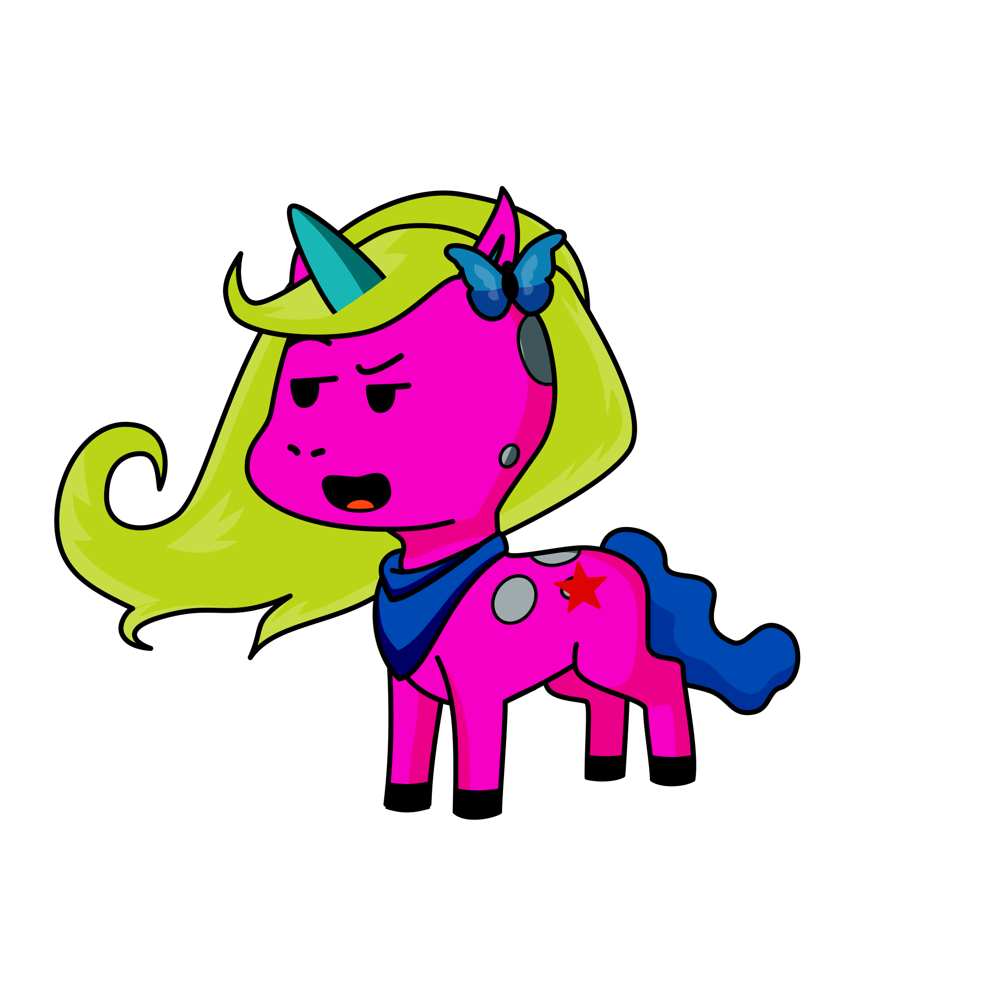 Pinkiy, the unicorn
