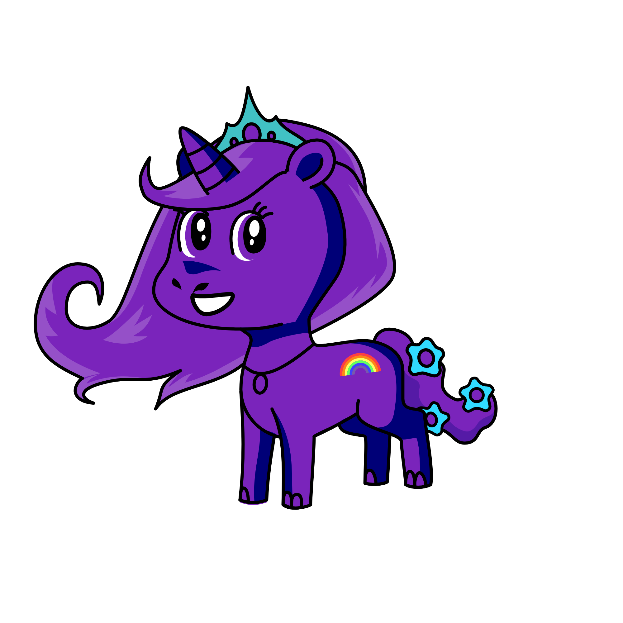 Purple Posey, the unicorn