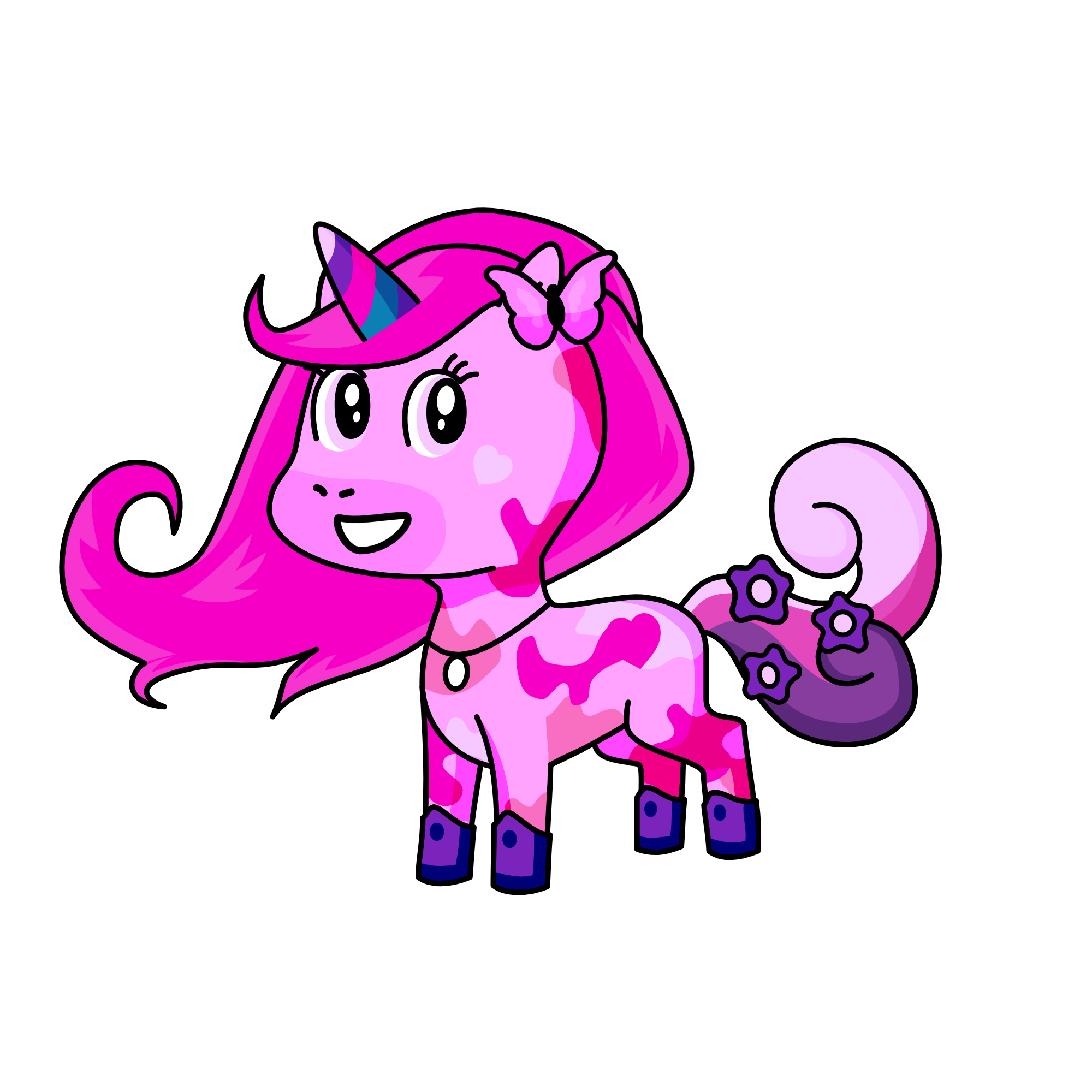 rosey pink, the unicorn