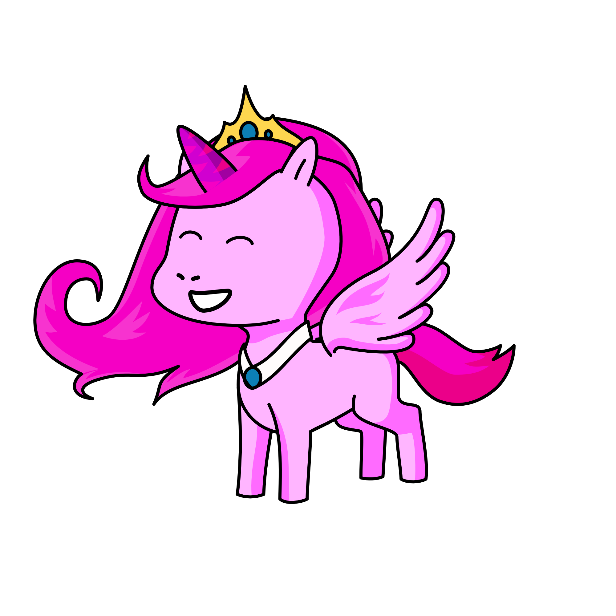 Princess Bubblegum, the unicorn