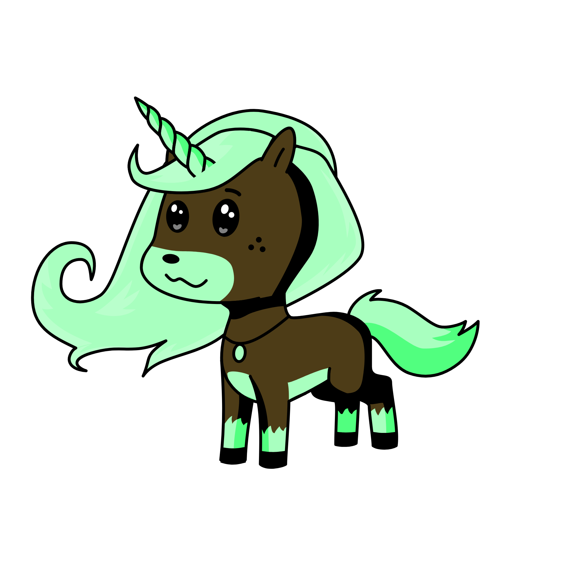 Minty, the unicorn