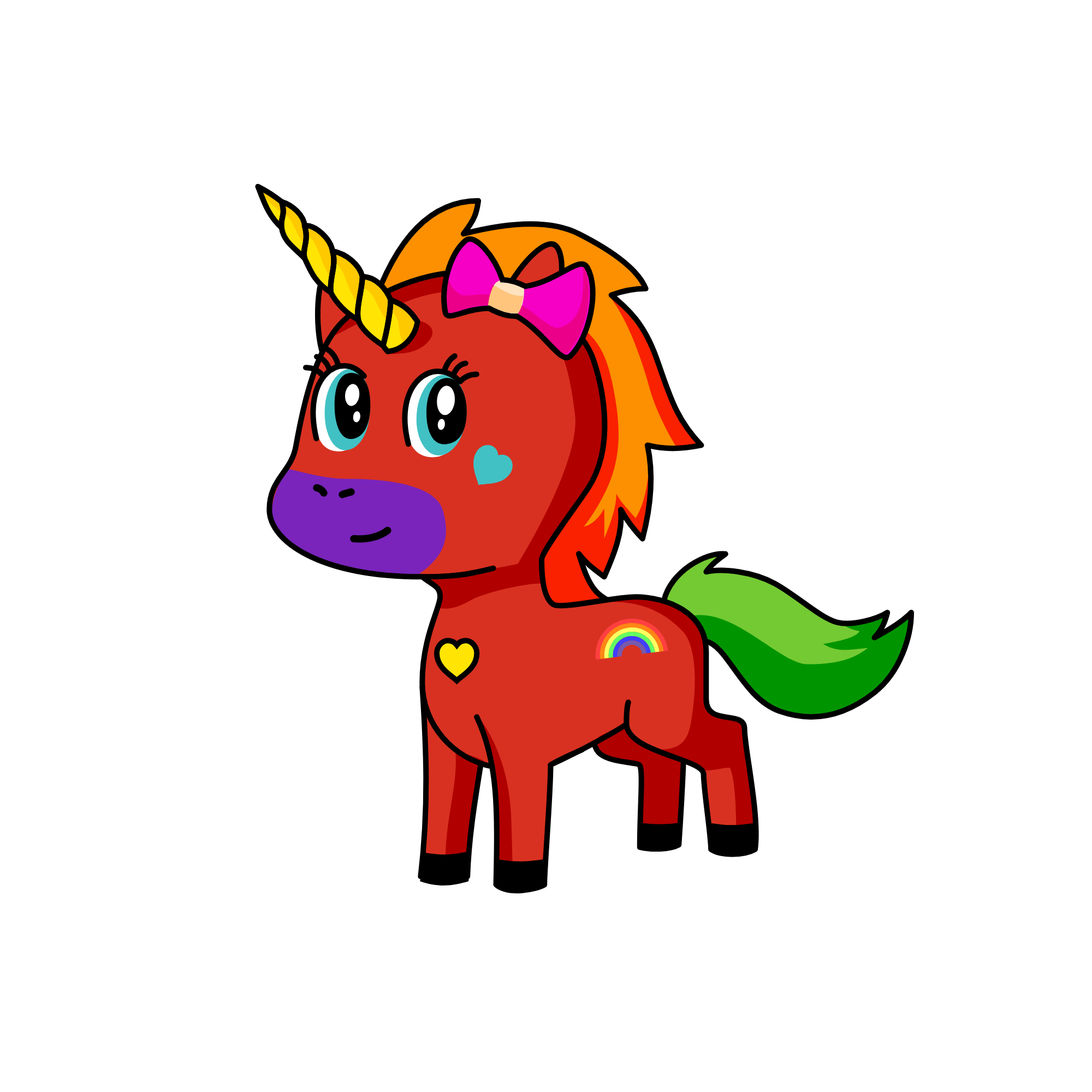 rainbowcorn, the unicorn