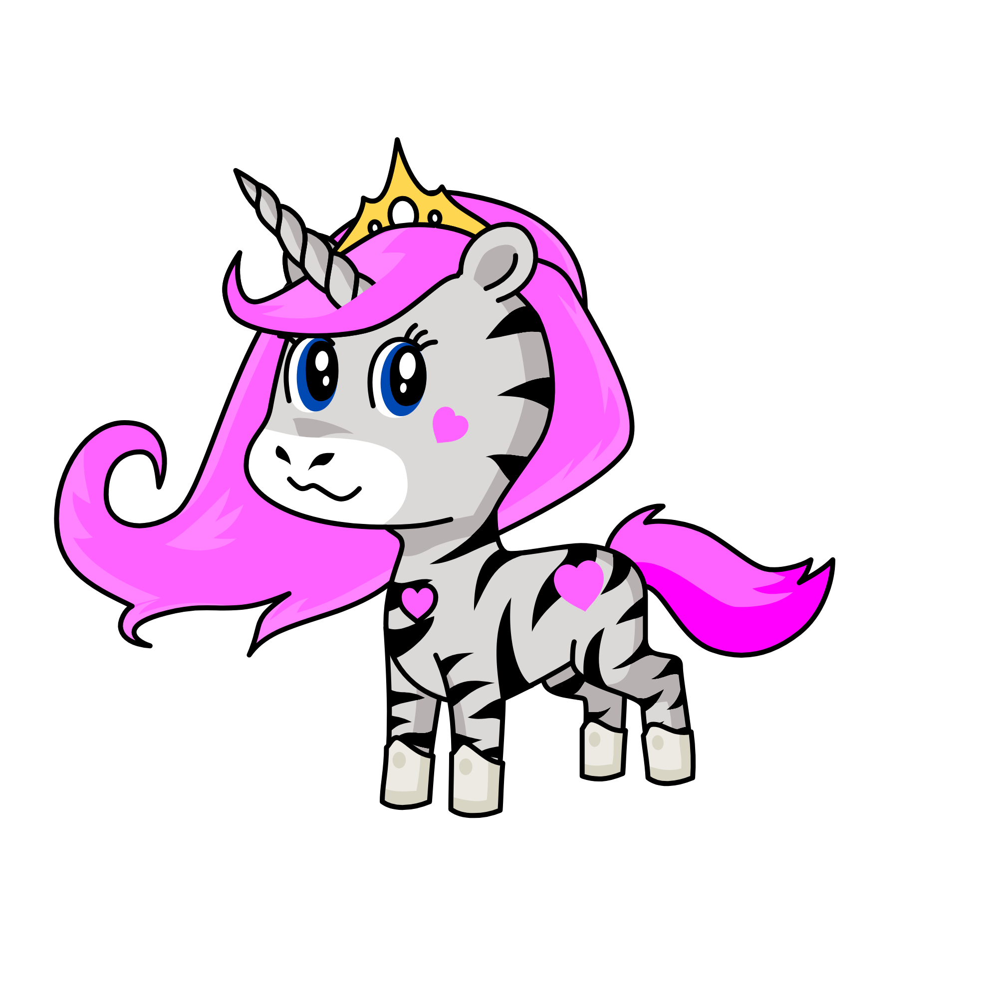 ZEBRA PRINCESS UNICORN, the unicorn