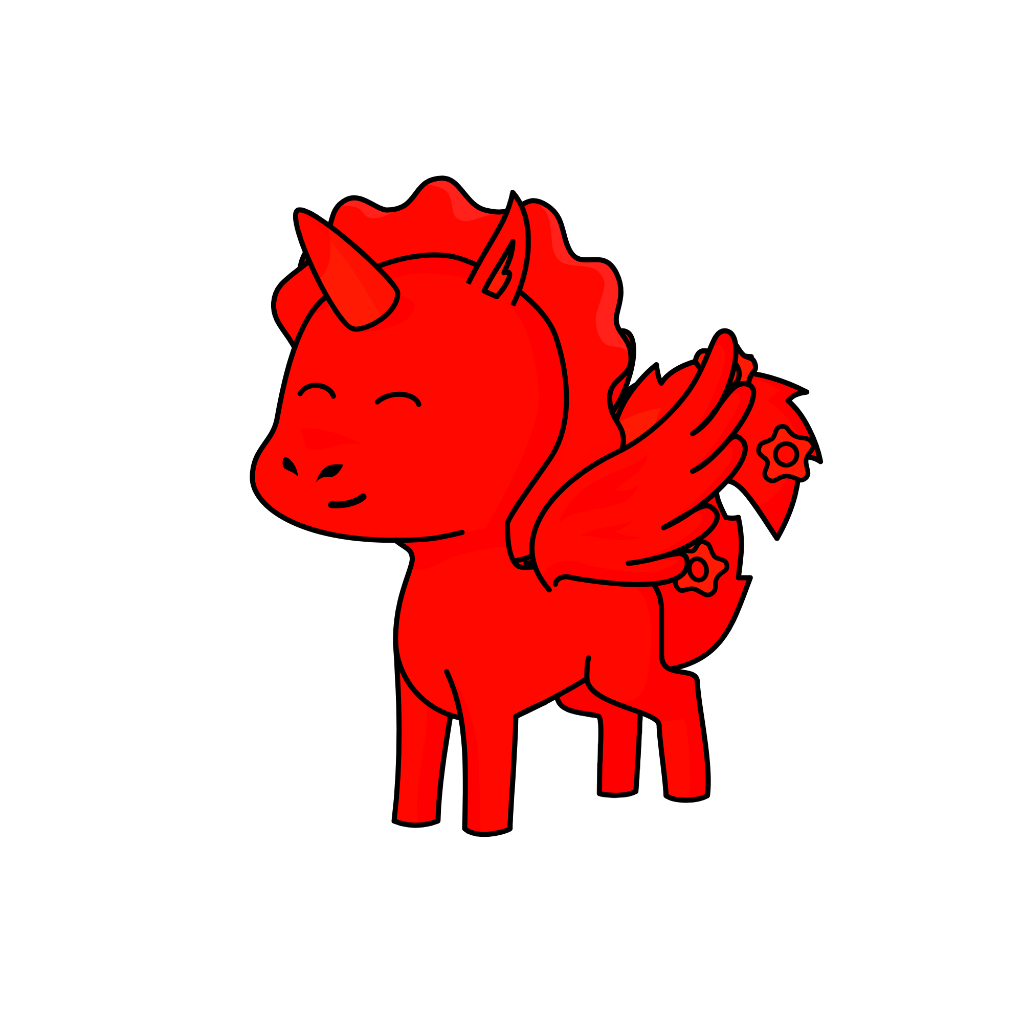 Blue, the unicorn