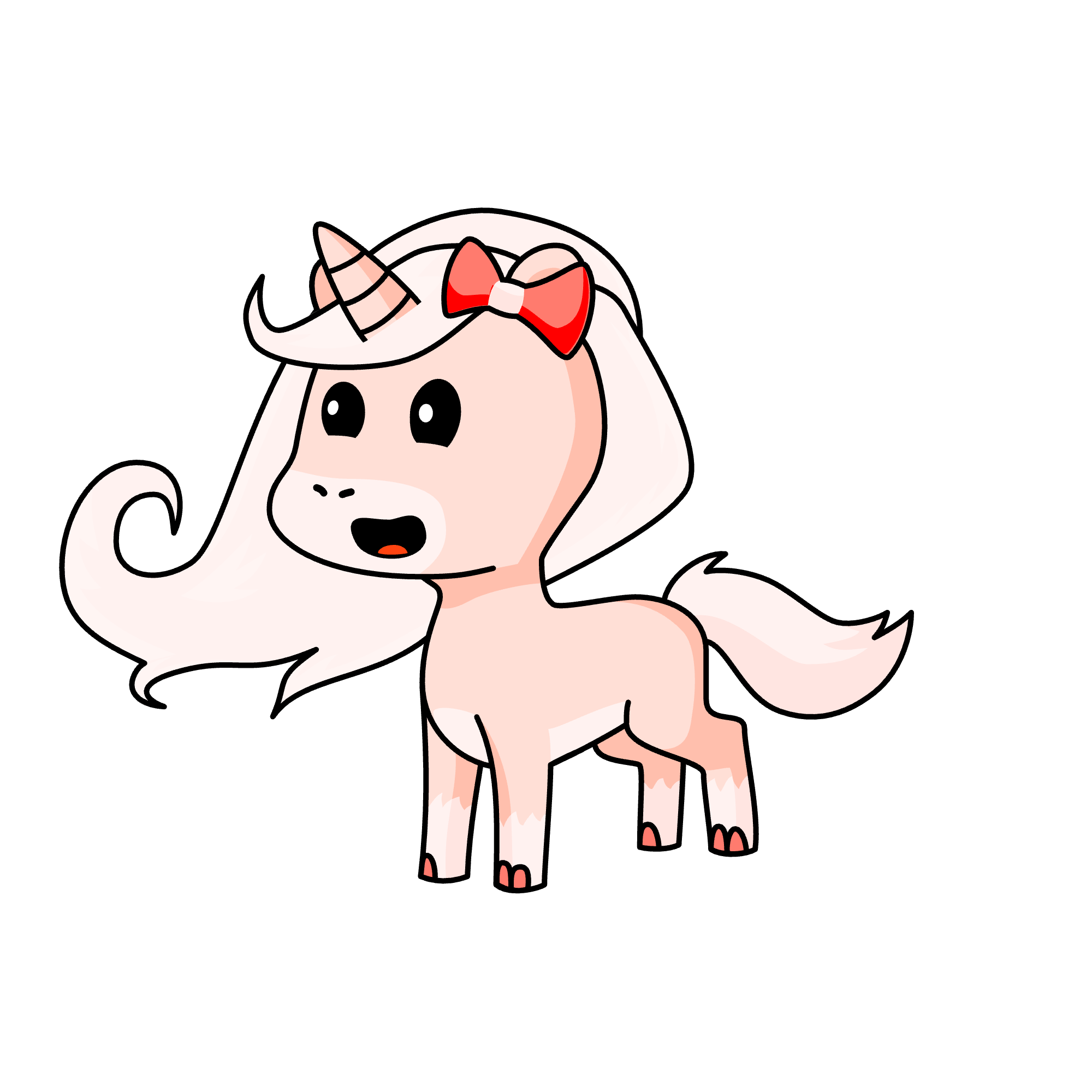 Peachy, the unicorn