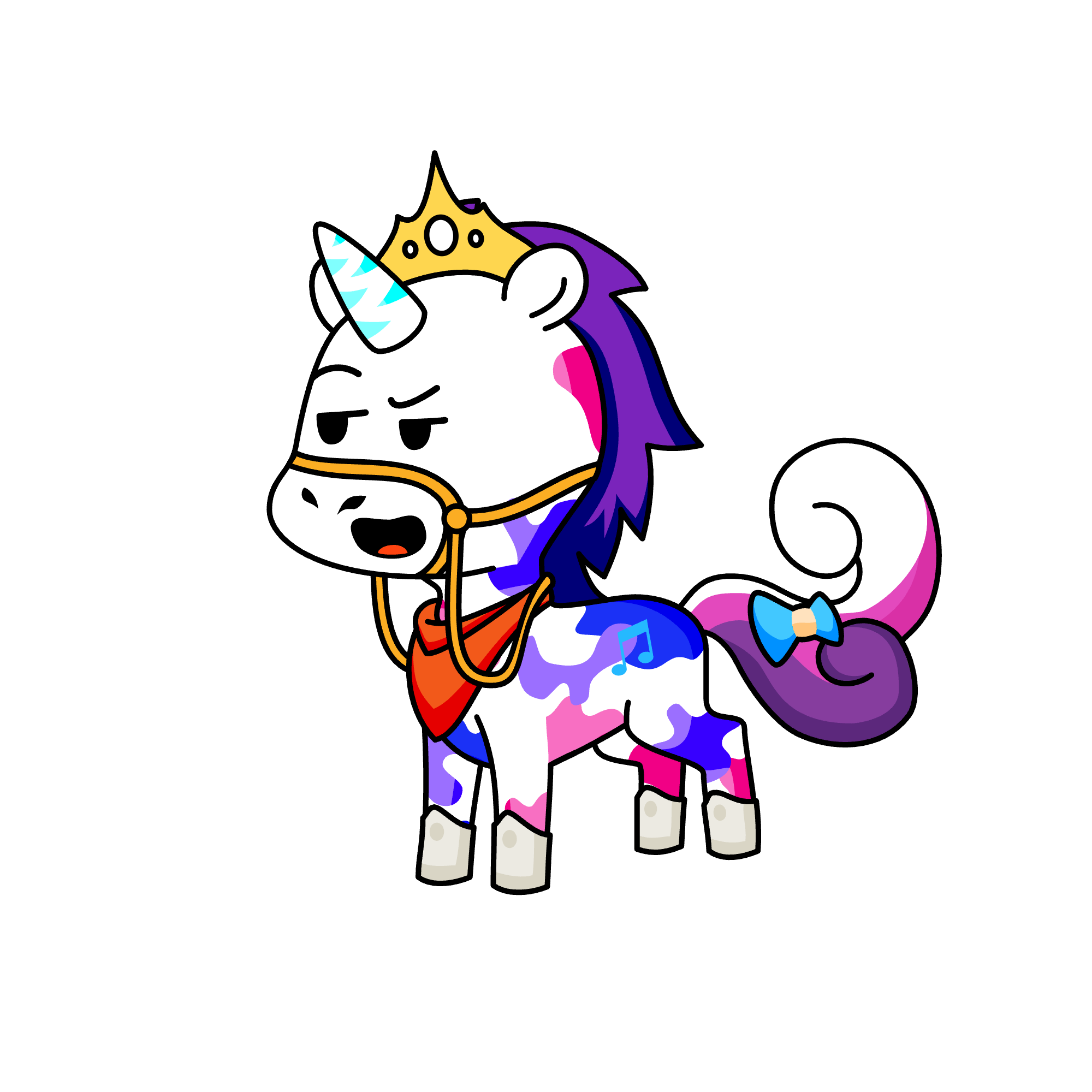 4 @ oo x I f Q O, the unicorn