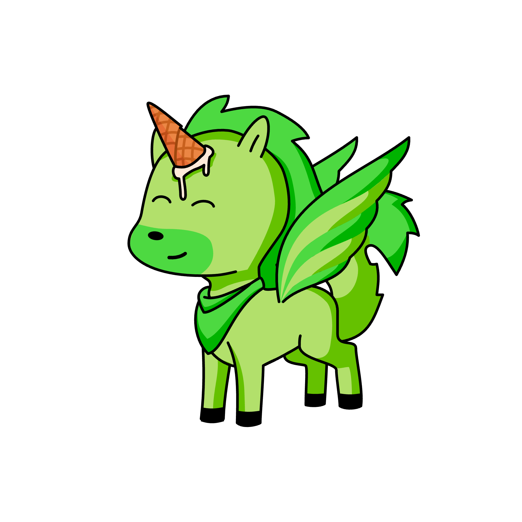 Fern the grass human, the unicorn