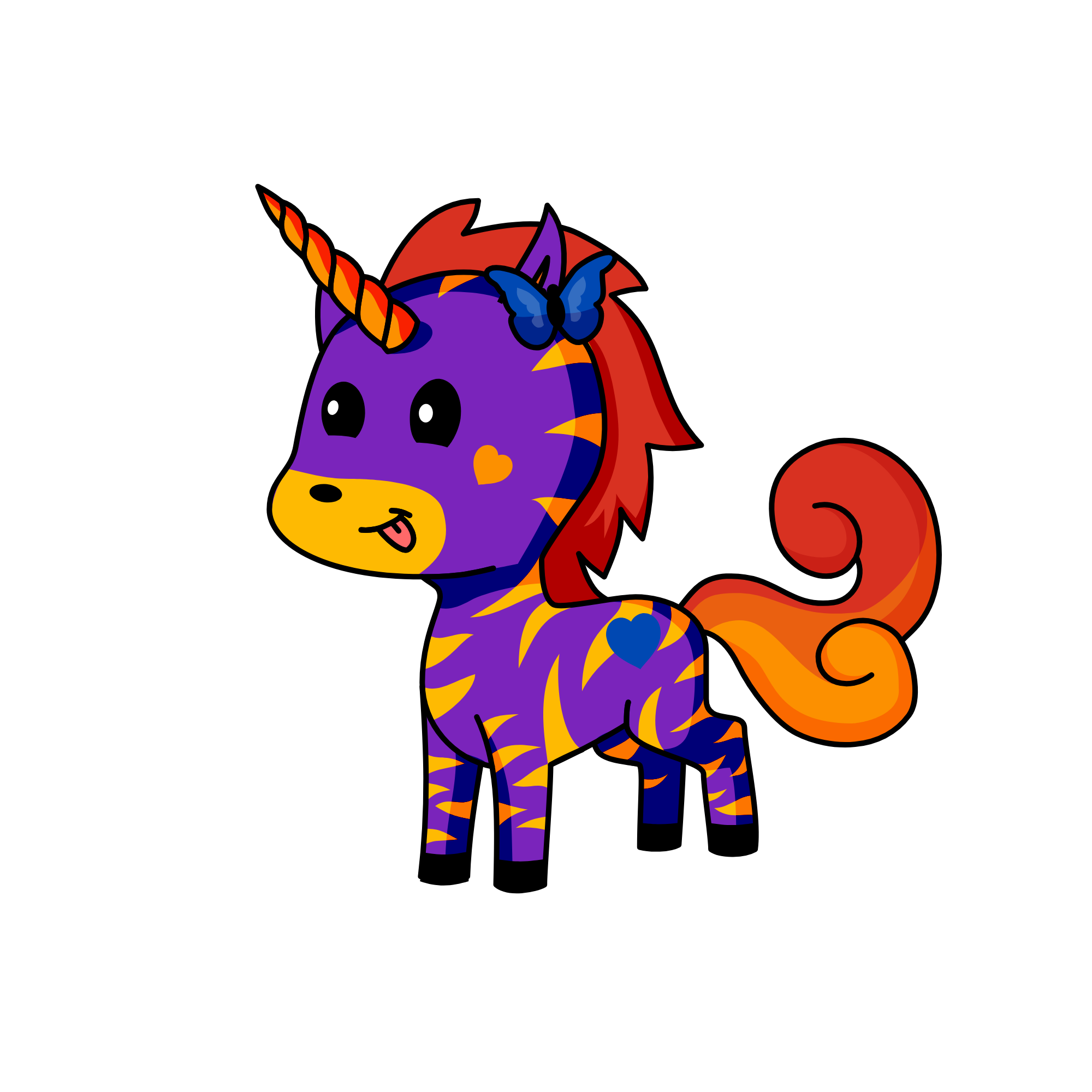 tiger, the unicorn