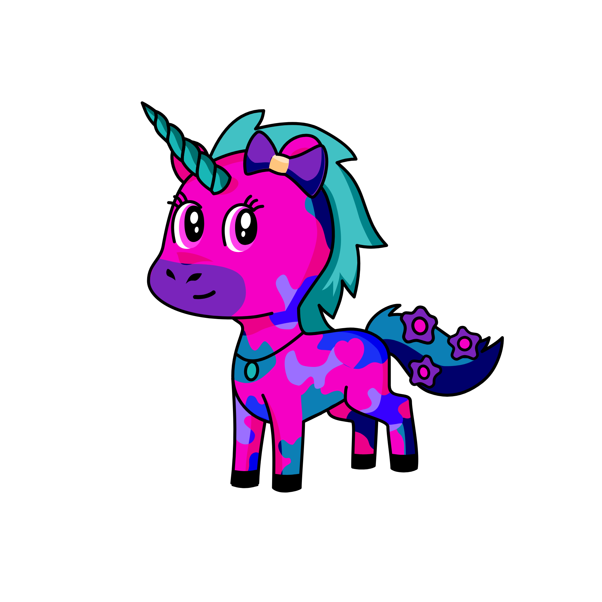 tie dye, the unicorn