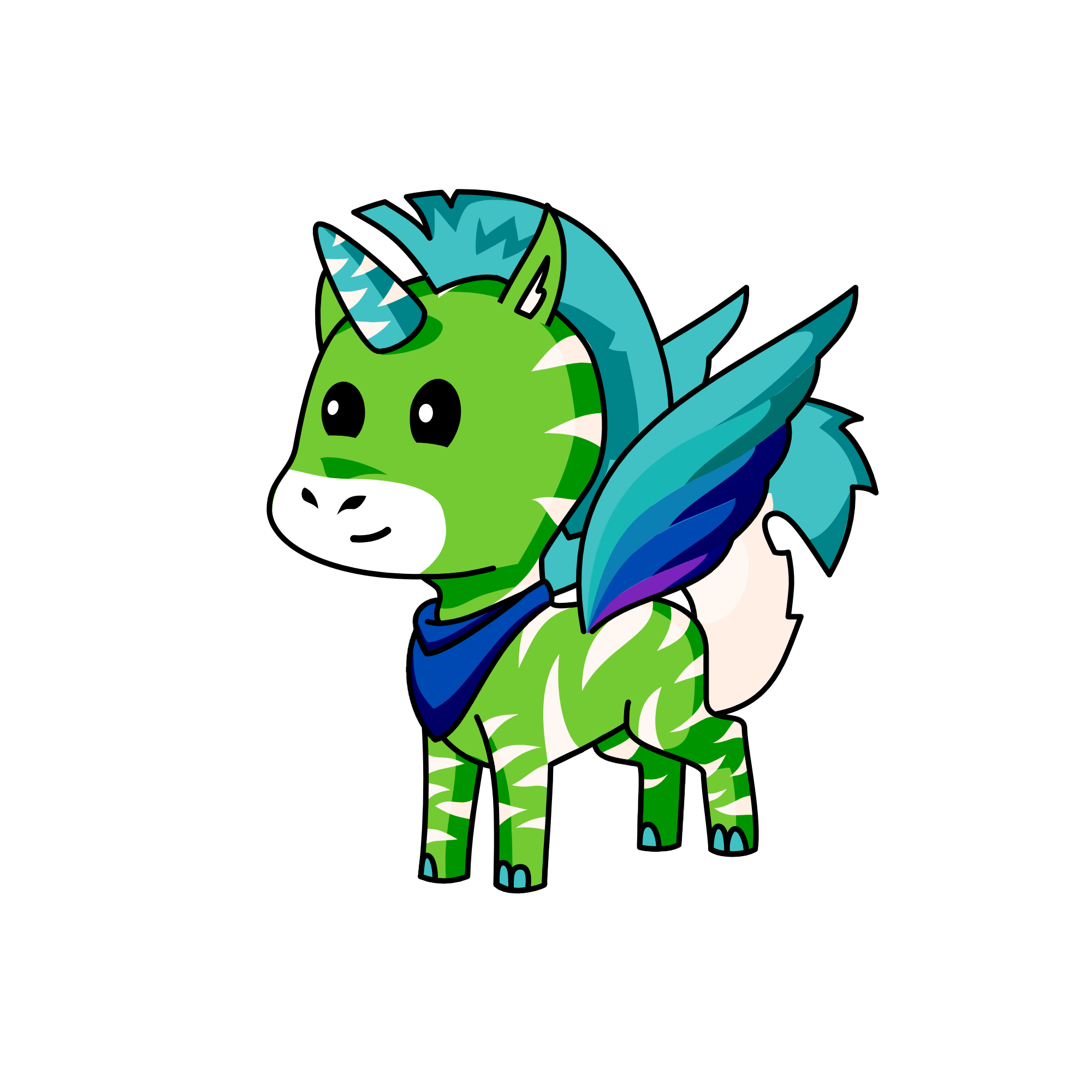 tiger, the unicorn