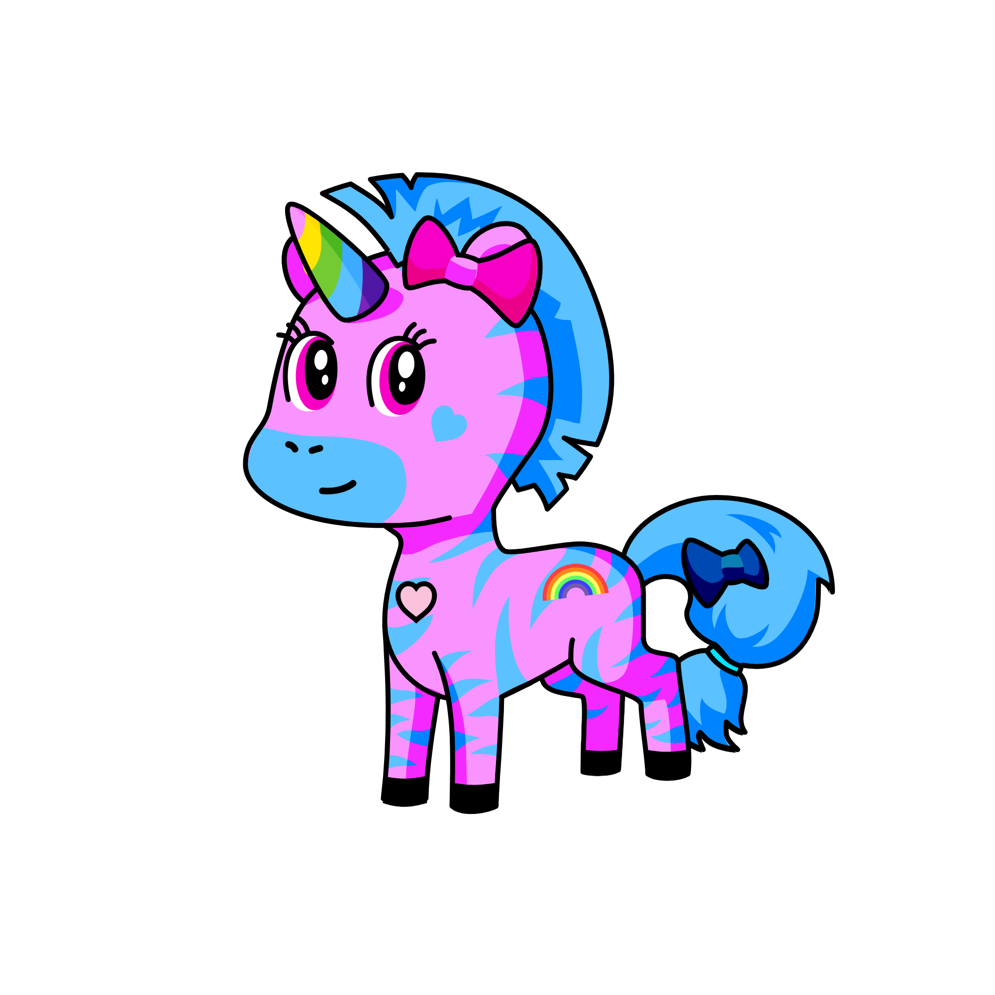 Rainbow Fiona, the unicorn