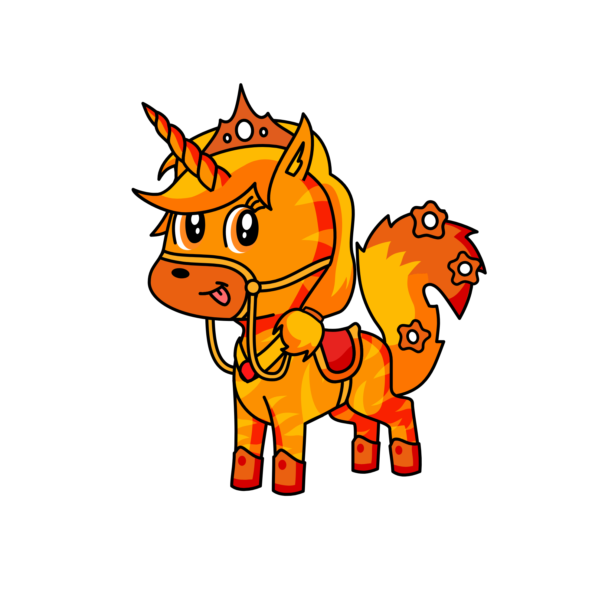 orange princess, the unicorn